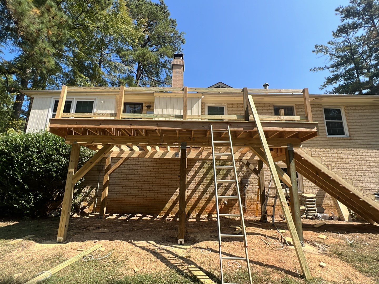 Split Rail Trail - Deck Installation  by Pillar and Pine