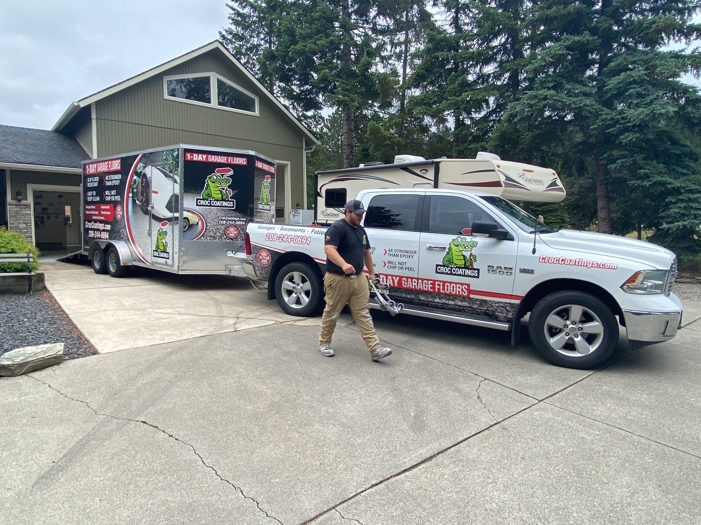 Garage Transformation using Domino by Croc Coatings, LLC
