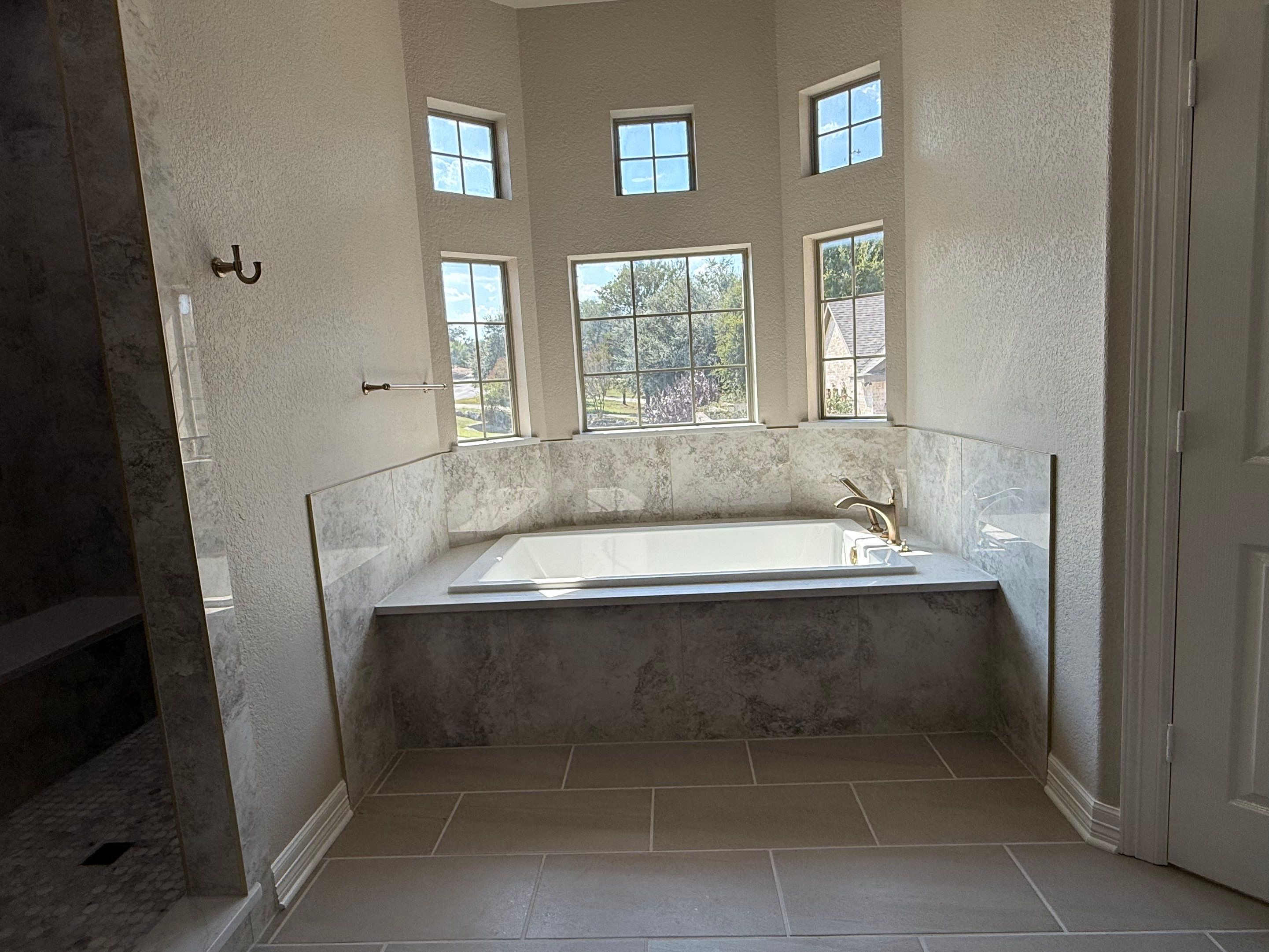 Garden Ridge Master Bathroom Remodel with Custom Walk-In Shower & Warm Green Vanity by Legacy Bath and Kitchen