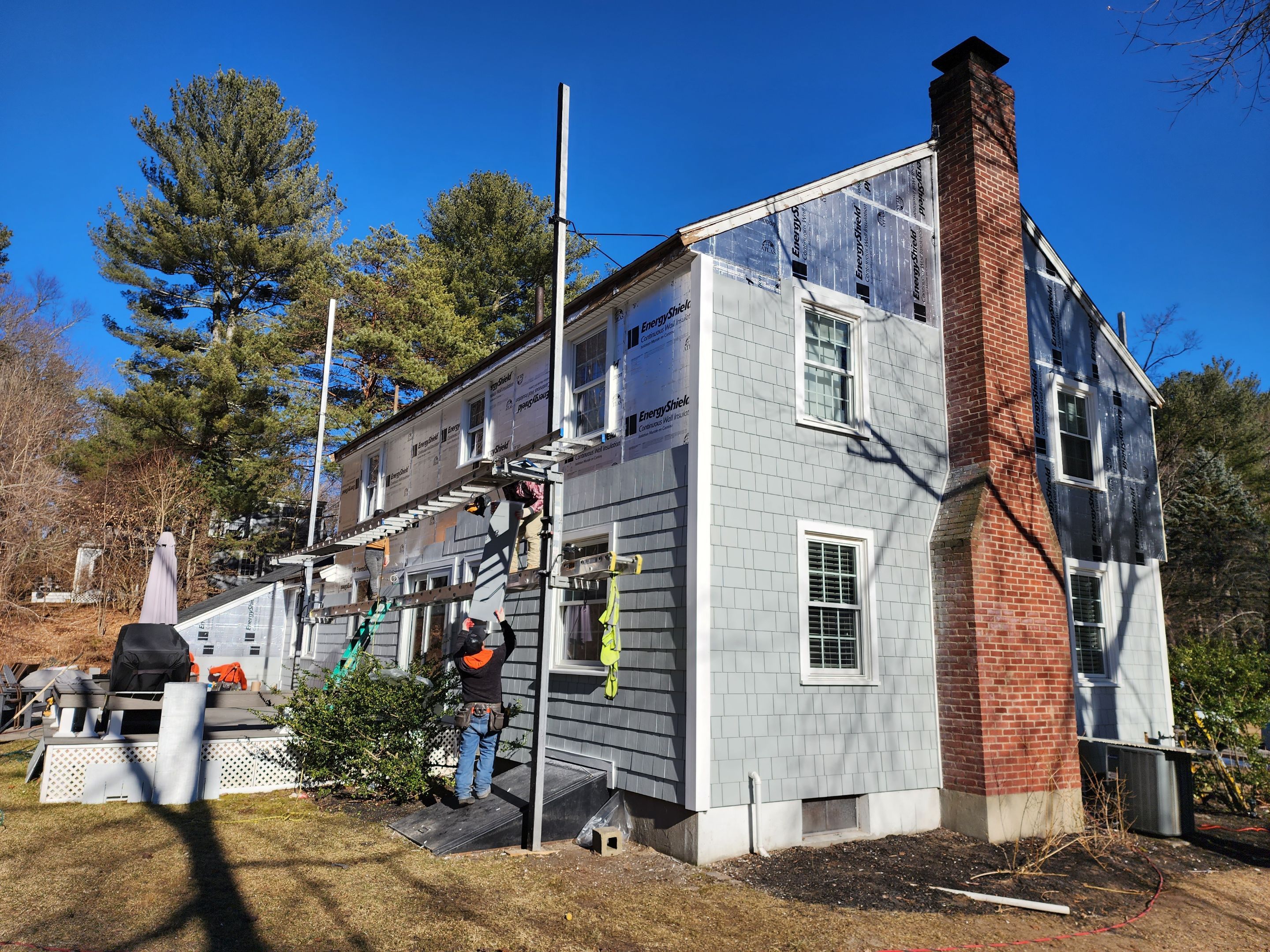 Exterior renovation in Wayland MA by UBrothers Construction
