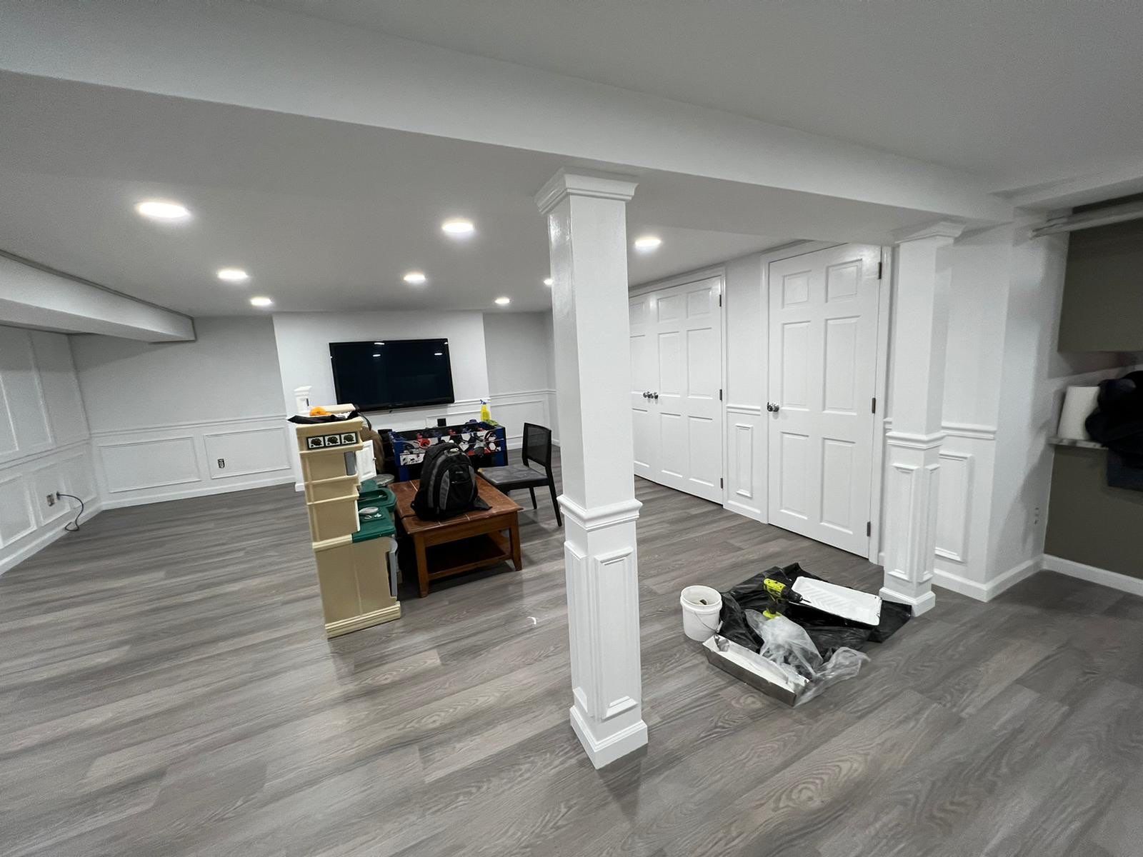Basement Remodel using Drywall by Home Concepts Construction