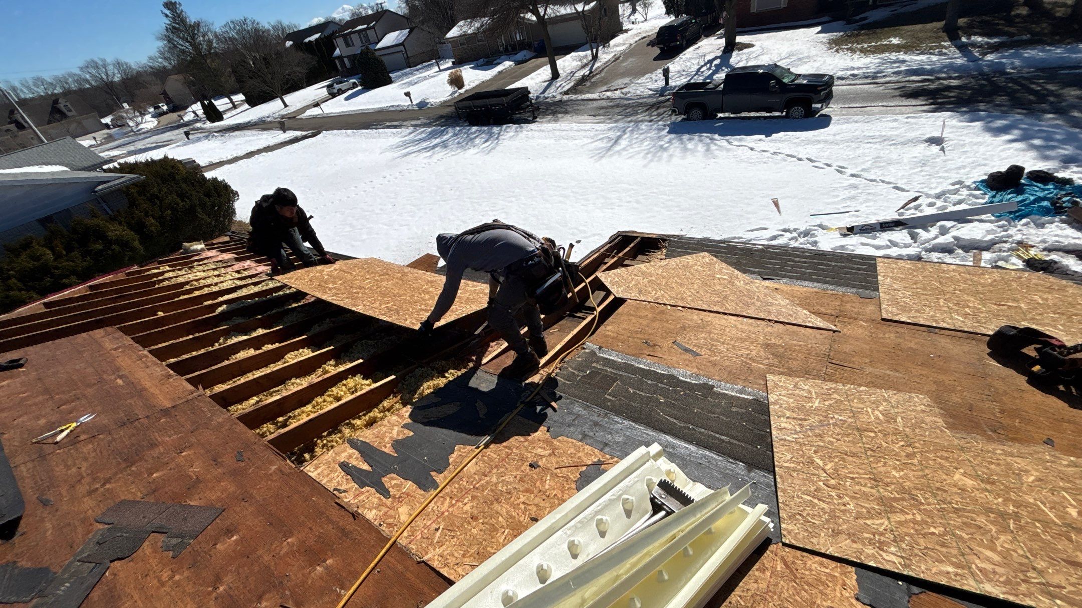 Roof Replacement using Owens Corning Brown Wood by 180 Contractors