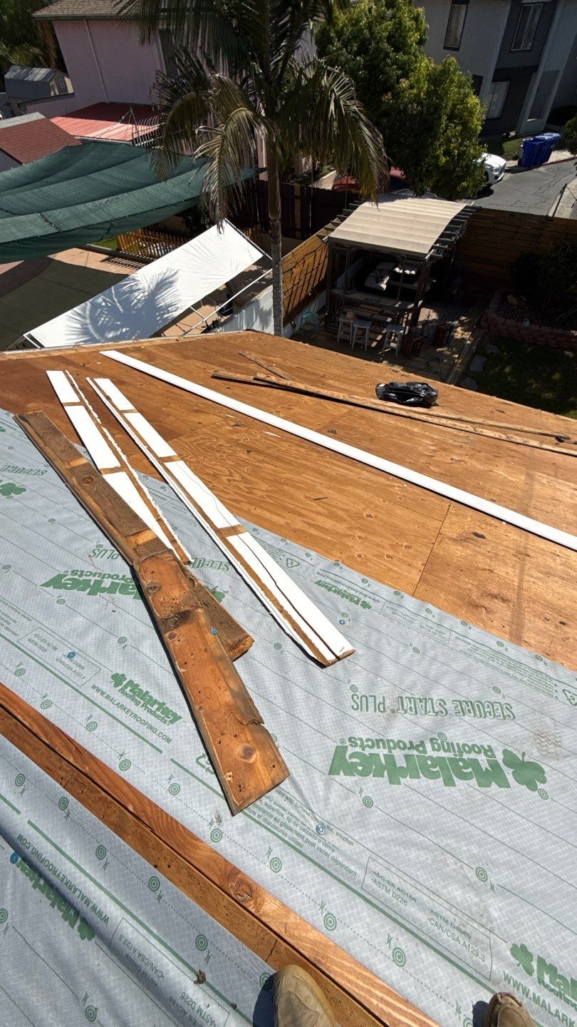 San Diego Roof Replacement and Wood Fascia Repair with Malarkey Materials by Reliable Roofing San Diego Inc.
