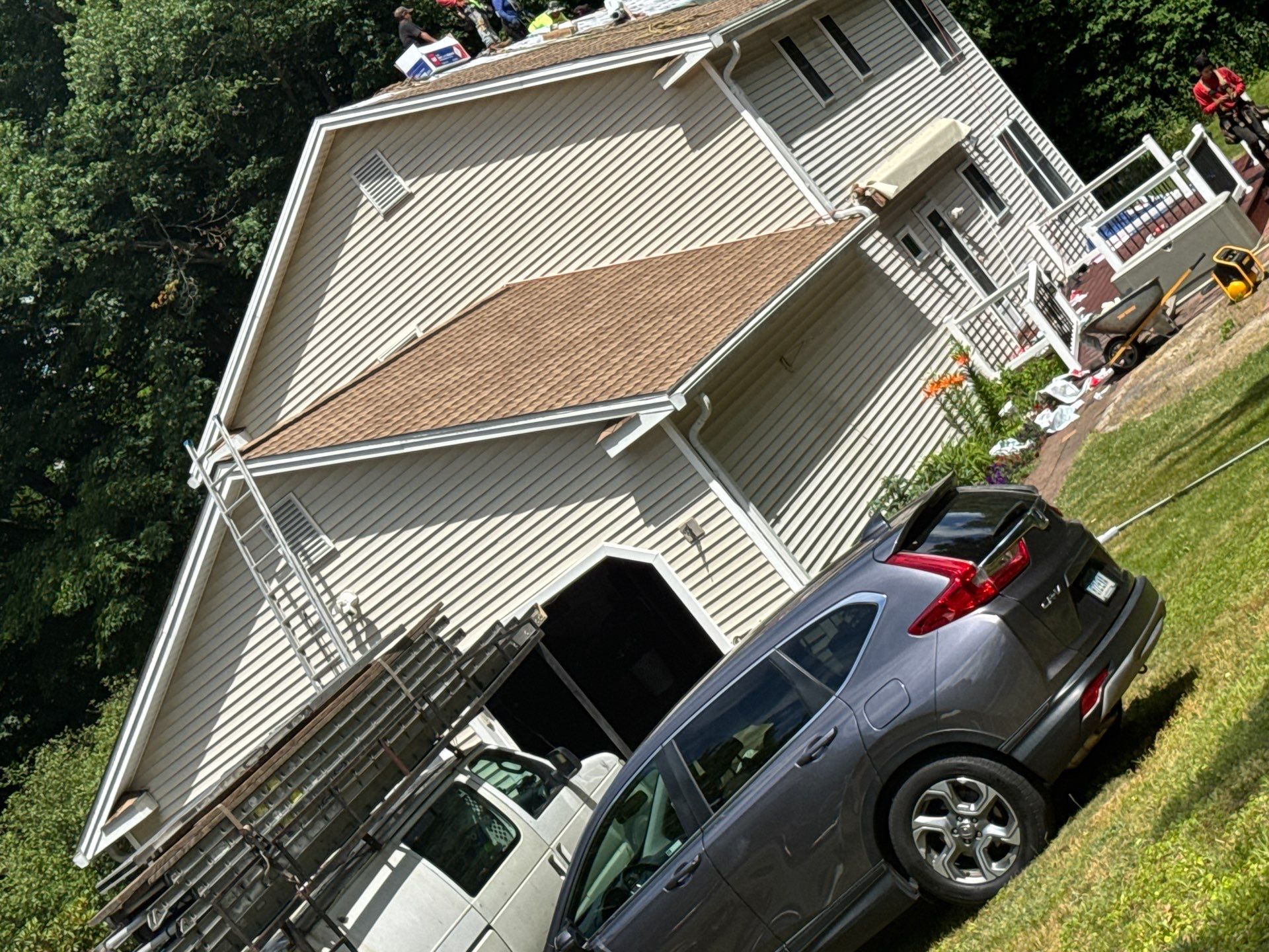 Brand new roof in Naugatuck, CT by DiGiorgi Roofing and Siding Inc