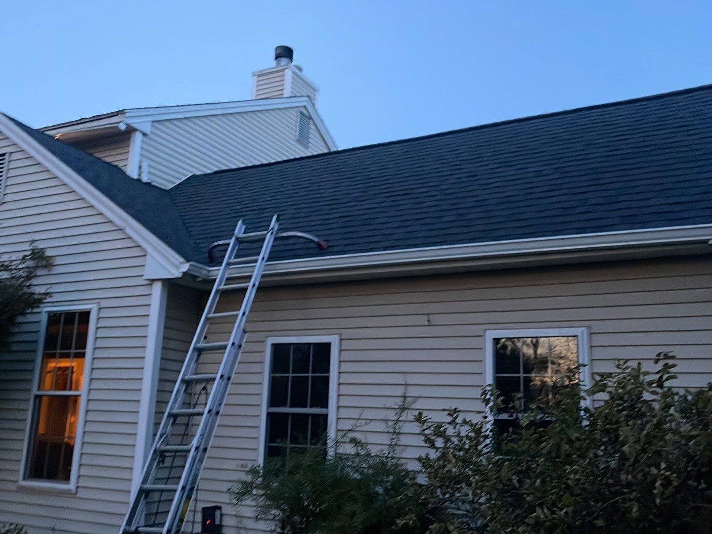 Residential Roofing Installation using Certainteed Landmark Moire Black by A Plus Exterior