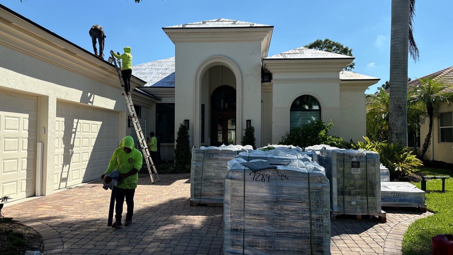 Residential Roofing Installation using Brava Slate Tile in Estero, Florida by International Roofing