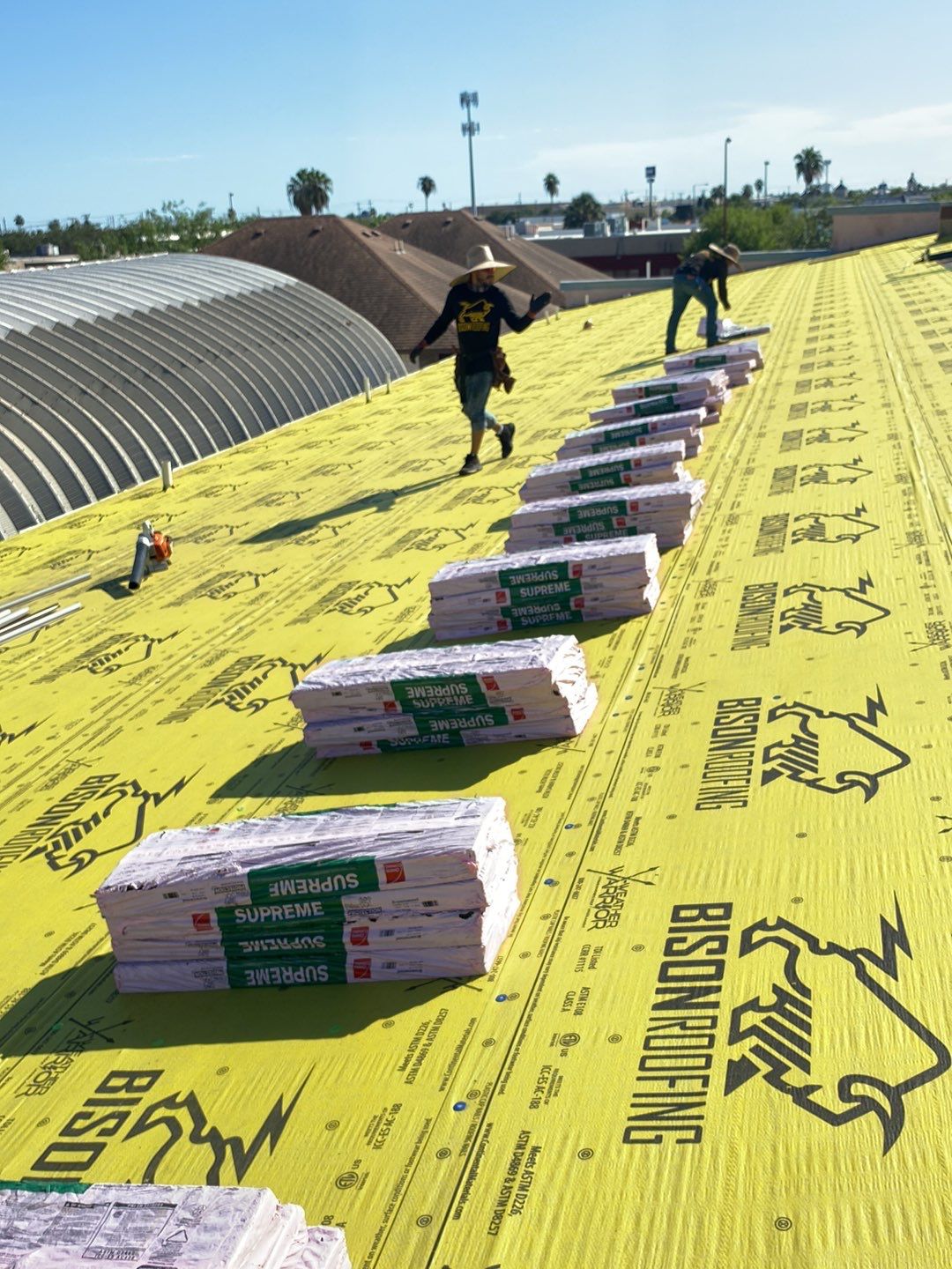 Brownsville Roof Project  by Bison Roofing  