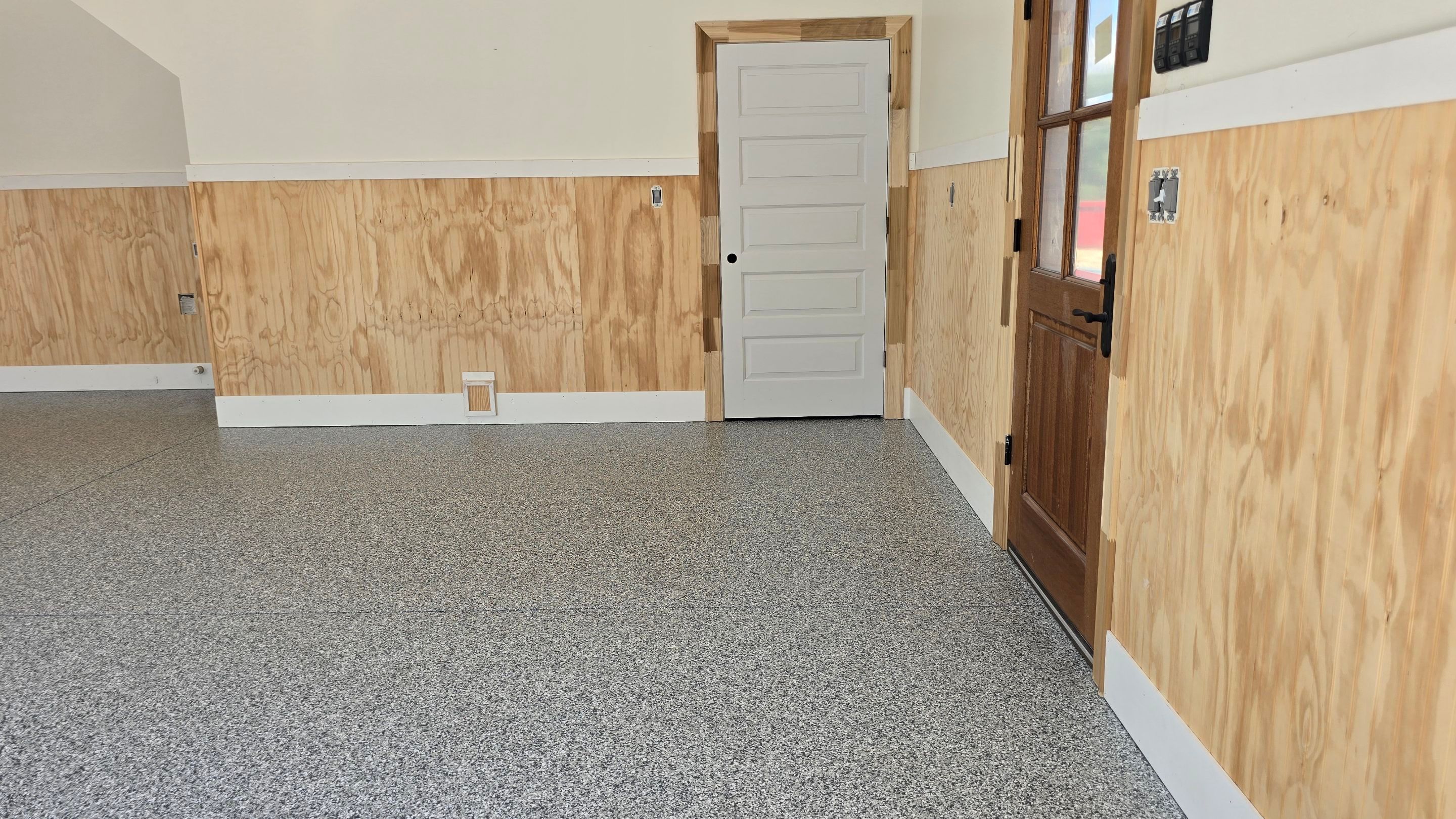 Garage using Gravel by Elite Floor Solutions