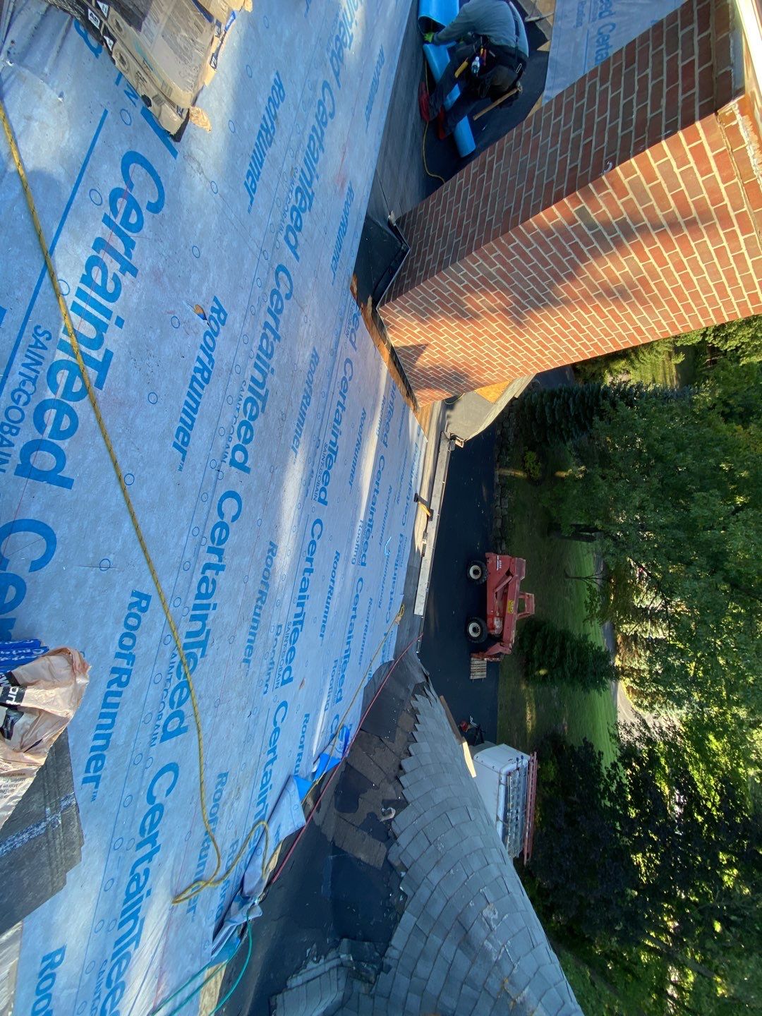Roof Replacement using CertainTeed Landmark Moire Black by 180 Contractors