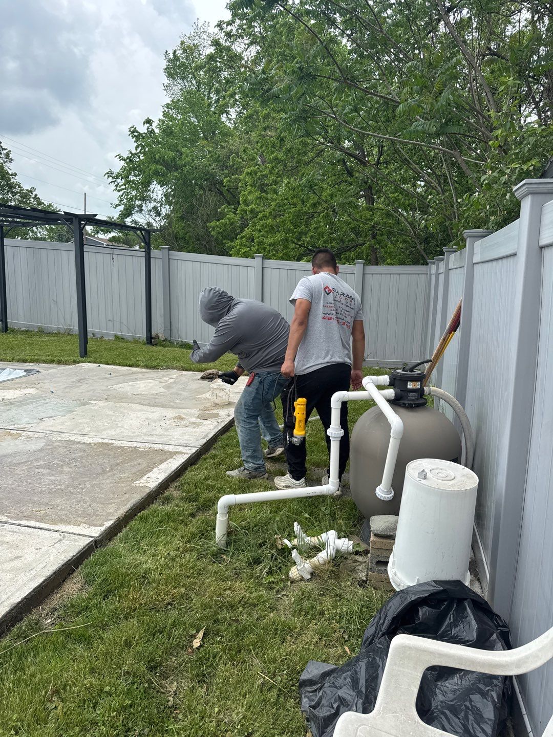 Twilight Pool Deck Project in McDonald by Floors in a Day, Inc