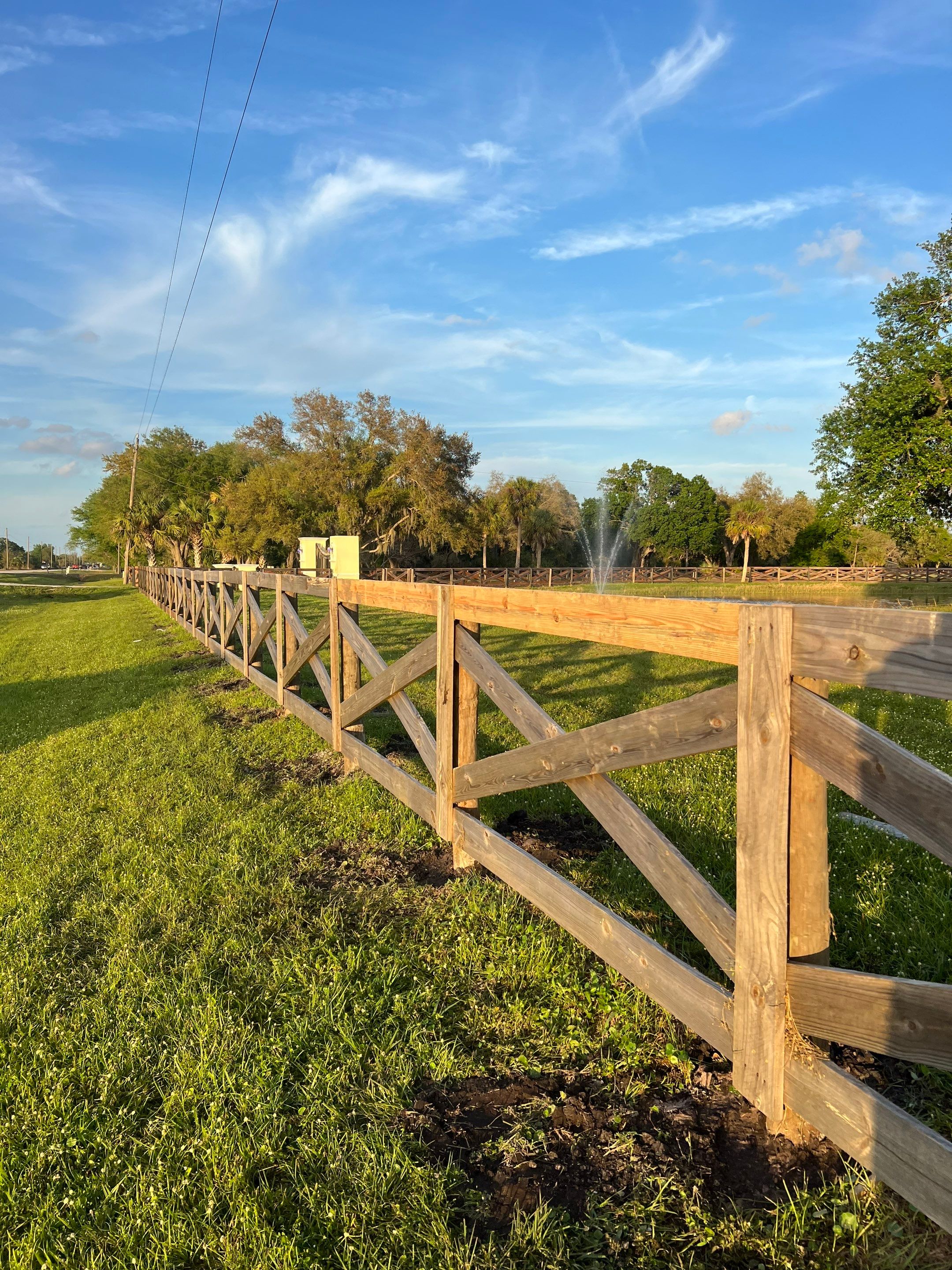 Wood Fence Installation using 4FT Cross Buck  by Asap fence and gates, LLC