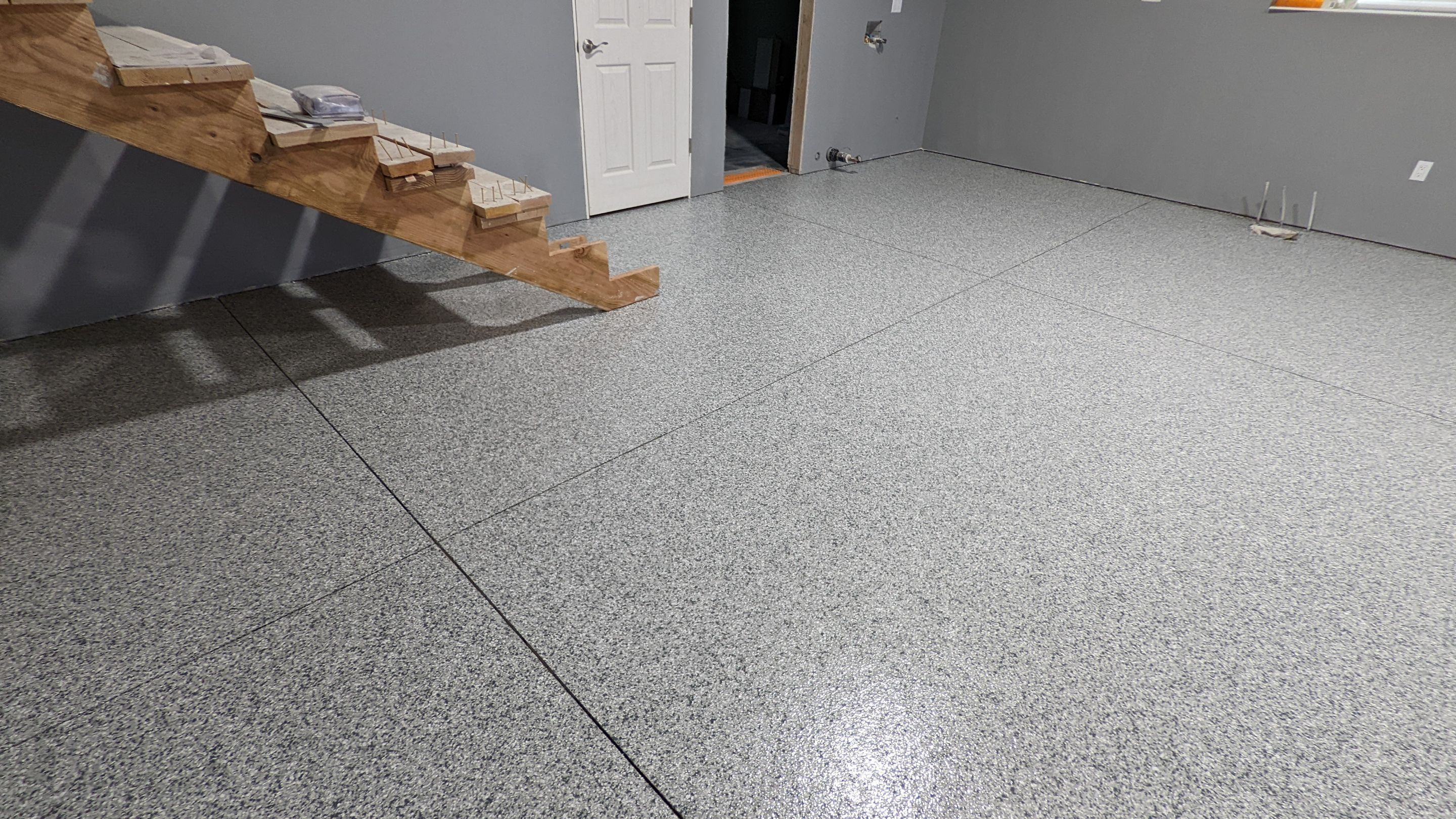 Garage Transformation using Slate Stone by Croc Coatings, LLC