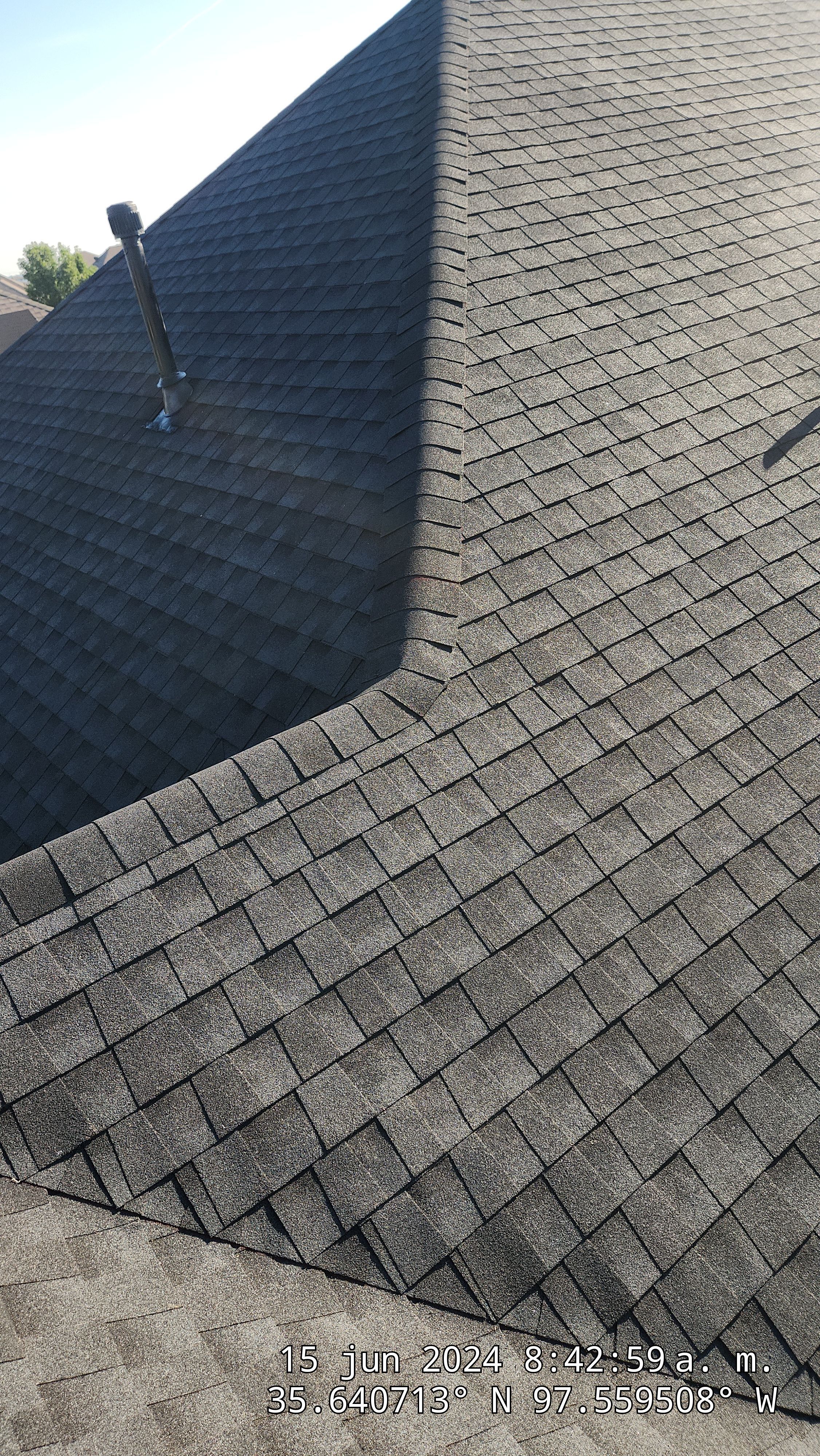 Reroof using GAF HDZ in Charcoal by Castillo Roofing