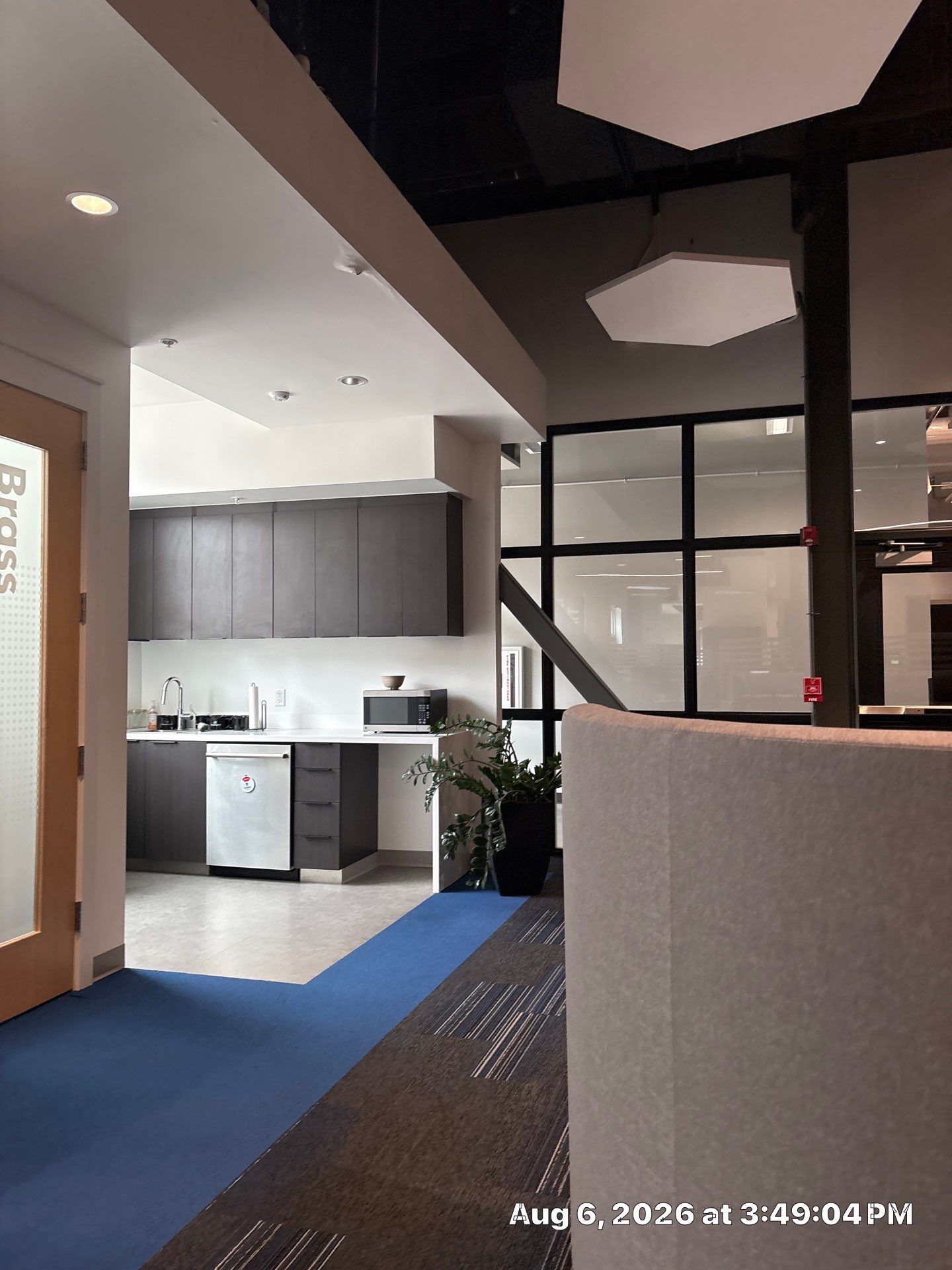 Modern Lincoln Office Build-Out Featuring Custom Slat Partitions by CompanyCam Sales Demo