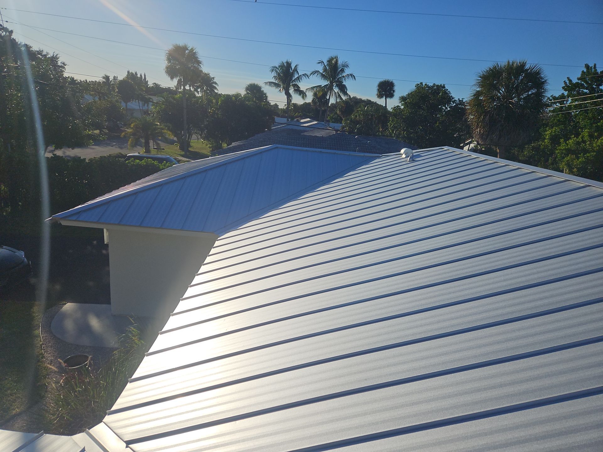 Residential Roofing Installation using 1" Nail strip metal roof by BLUES BROTHERS ROOFING