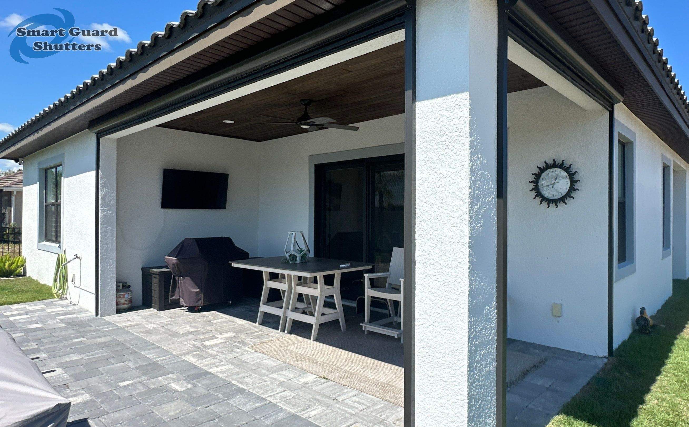 Retractable Sun & Bug Screen  by Smart Guard Shutters