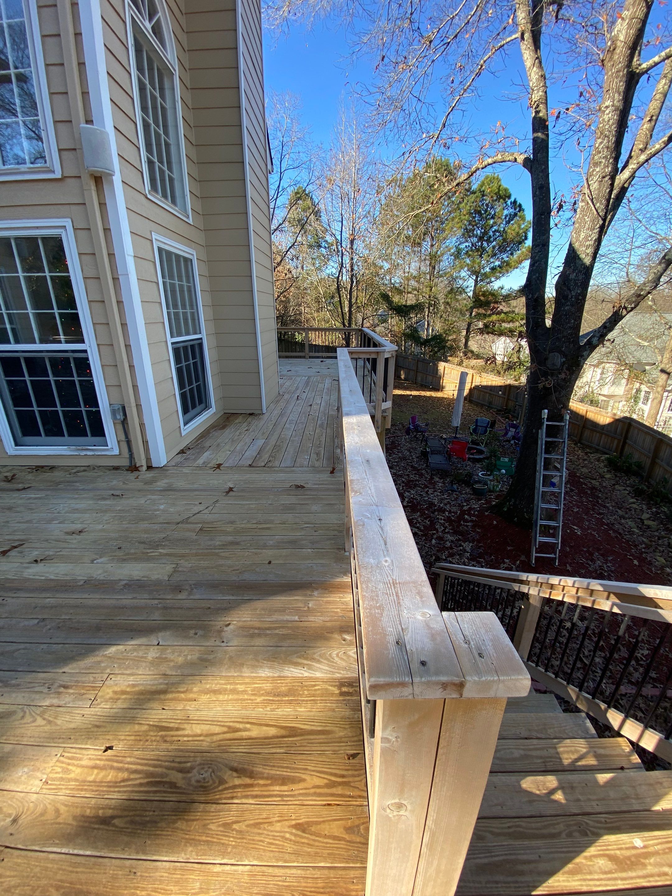 Elevated Deck Staining and Structural Sealing in Alpharetta by Swift Home Renovations