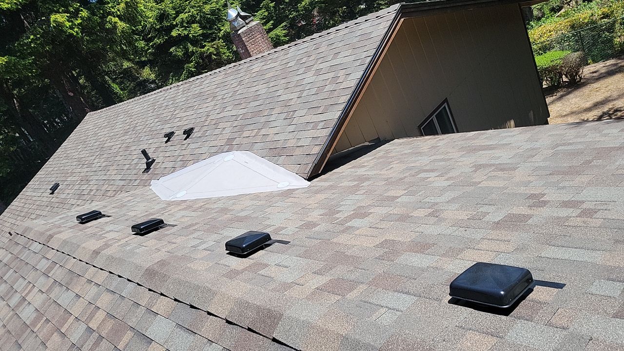 Residential Roofing Installation using Malarkey Highlander with GAF 60mil TPO by Orezona Building & Roofing Company, Inc.