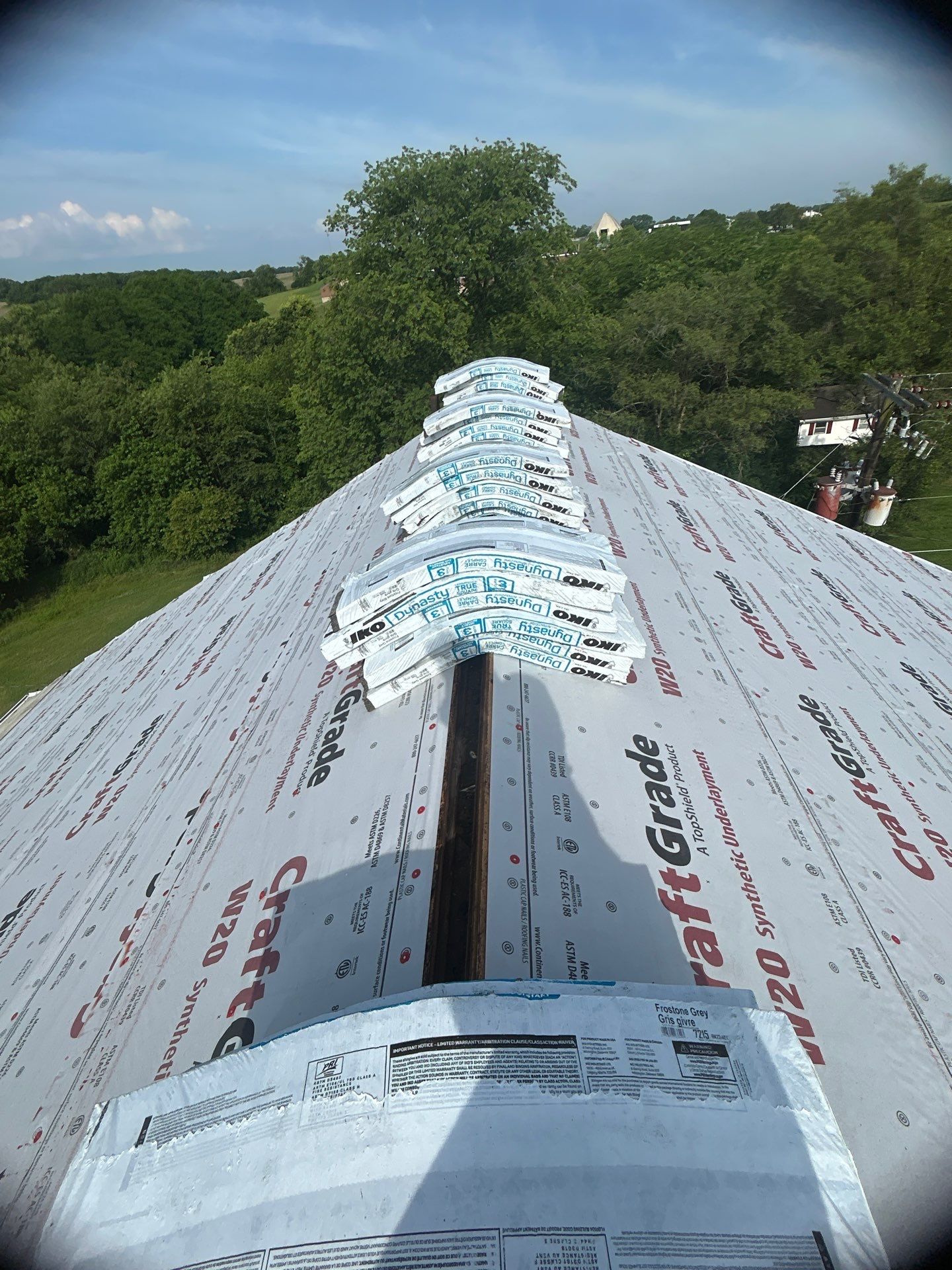 Commercial Roofing Installation using Performance Shingles by Mr. Roofer
