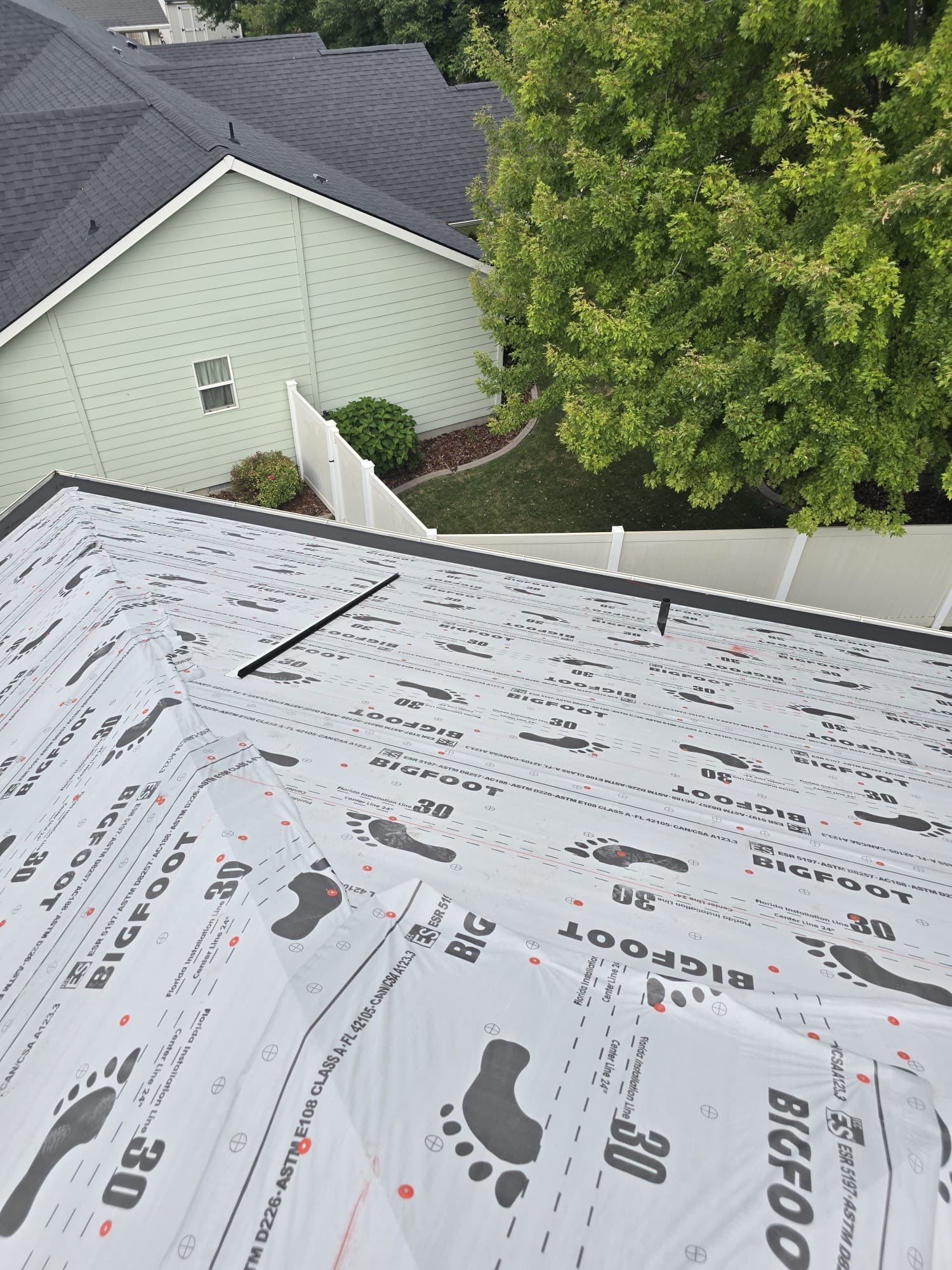 Complete Residential Roof Replacement Featuring Gray Architectural Shingles in Meridian by Olive Roofing