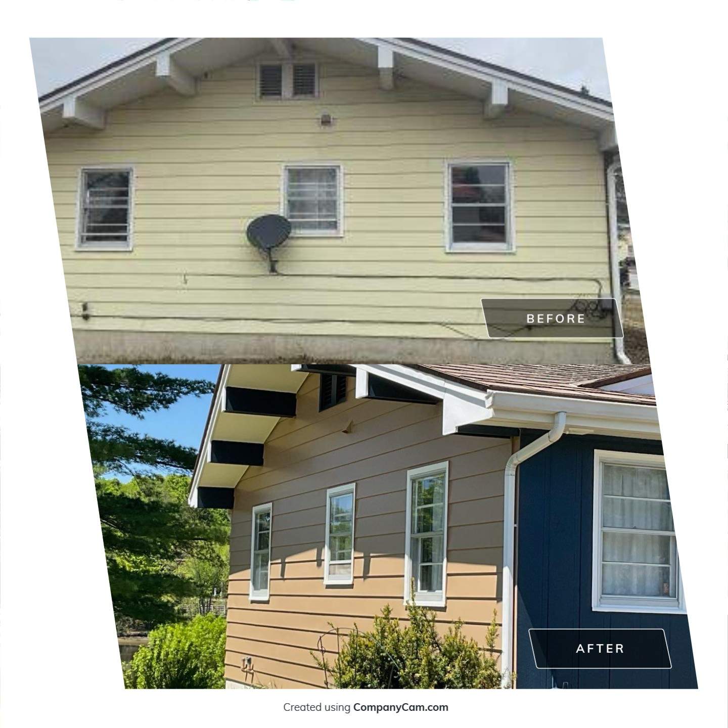 Exterior Renovation and Two-Tone Painting in Randolph by Picture Perfect Pro Painting