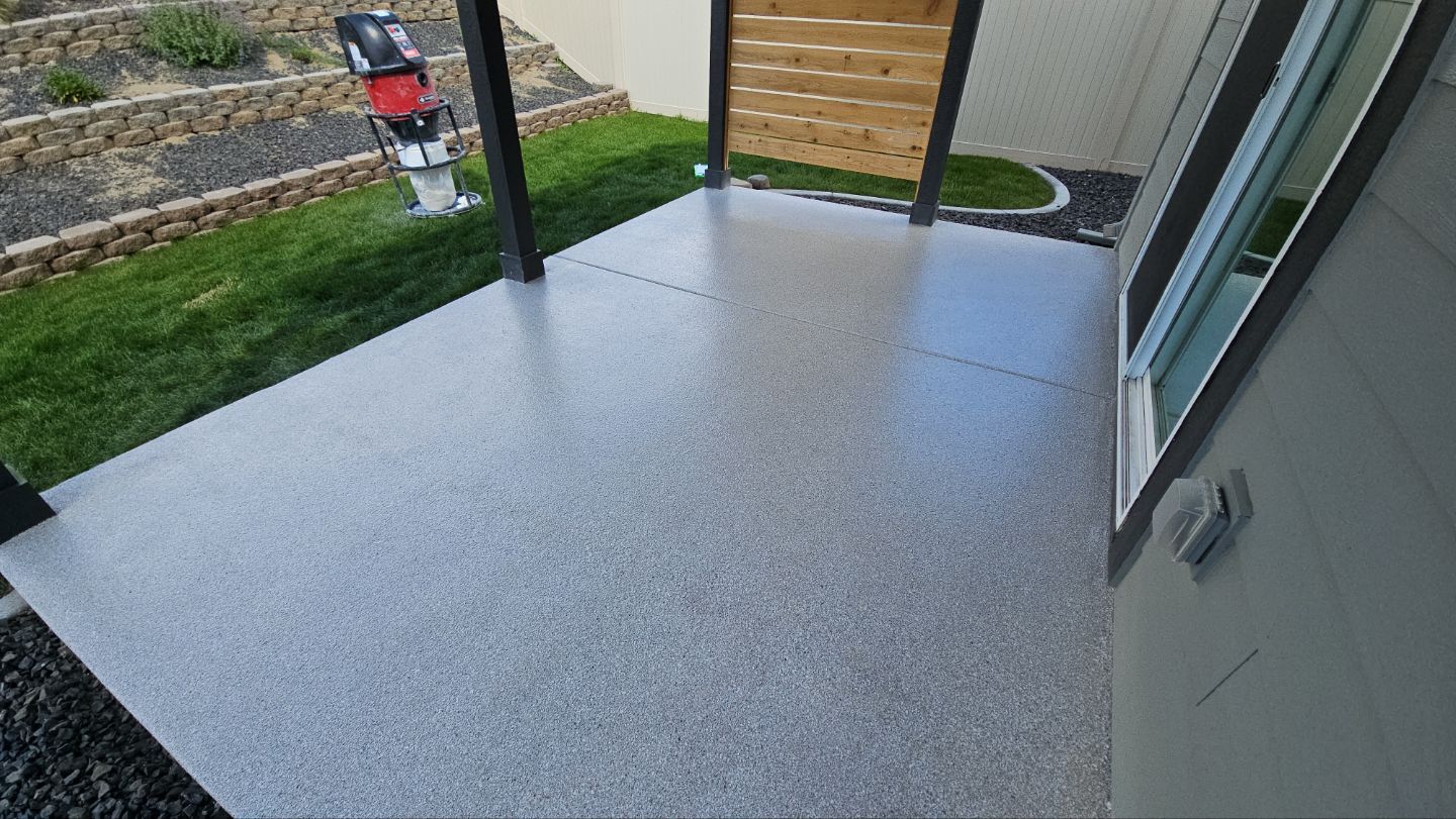 Patio Transformation using Sandstone by Croc Coatings, LLC