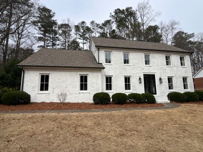 Romabio Brick Lime Wash and Cedar Tongue & Groove Porch Ceiling Installation in Marietta, GA