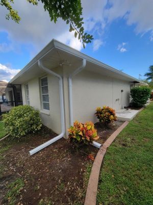 Downspout Installation using 3X4 Elbow Downspout in Cape Coral