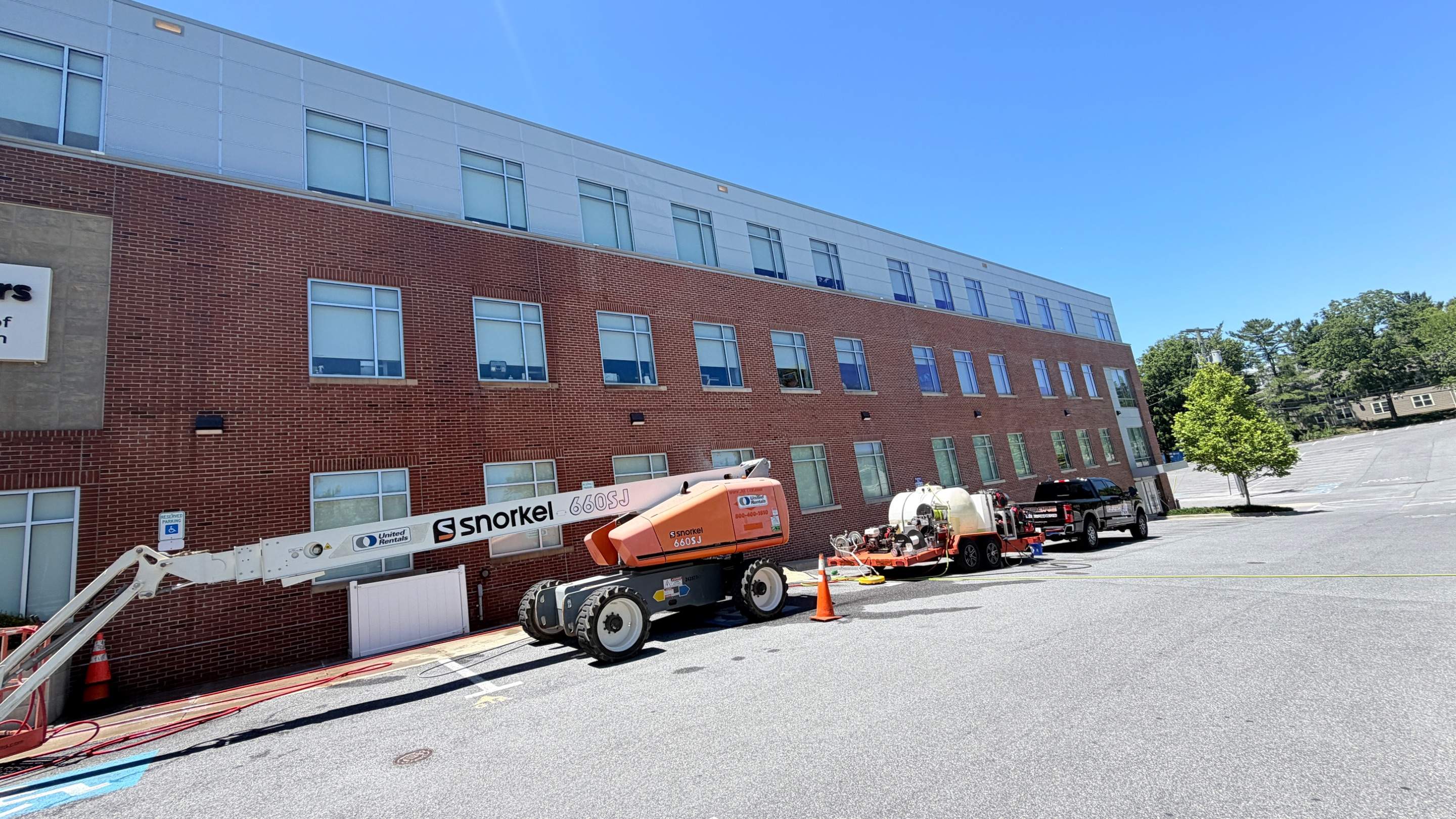 Commercial Building Washing and Exterior Cleaning in Catonsville by Baltimore Pressure Washers Inc.