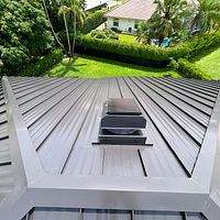 24ga 1.5" Mechanical Seam Dark Bronze by Total Roofing System The Metal Roof Experts