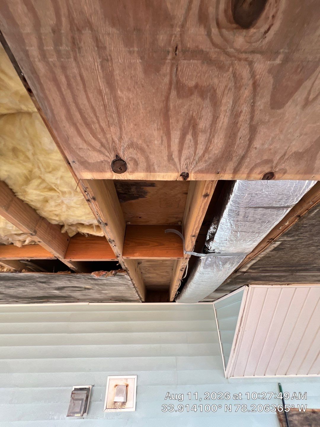 Under-House Ceiling Panel Repair in Oak Island, NC by RGR Construction and Roofing, LLC