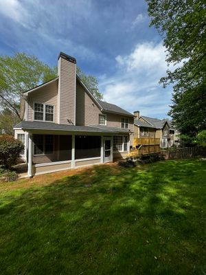 Custom Screened Porch and Multi-Level Wood Deck in Acworth