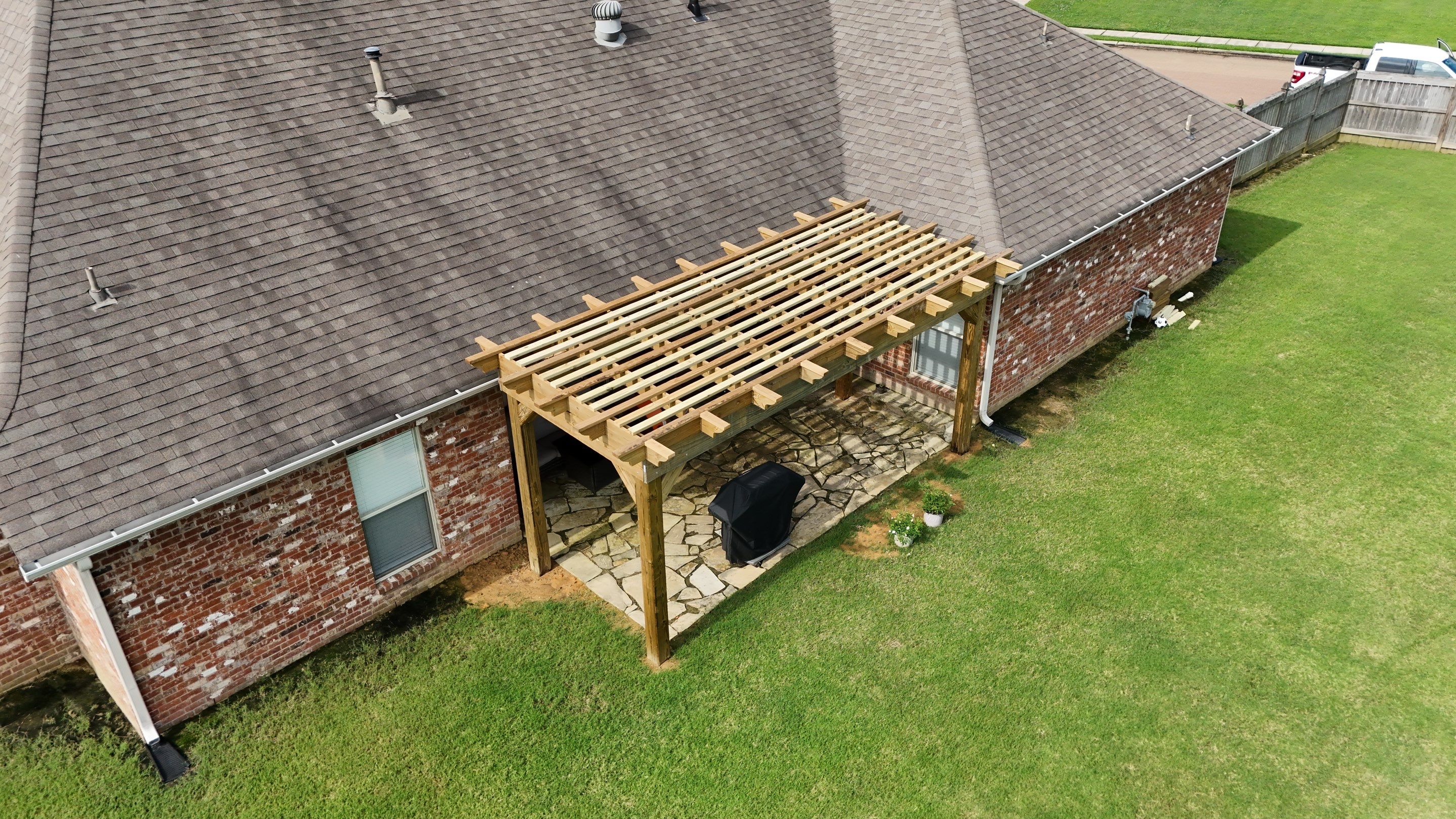 Pergola using Treated Pine by Roberson Construction LLC