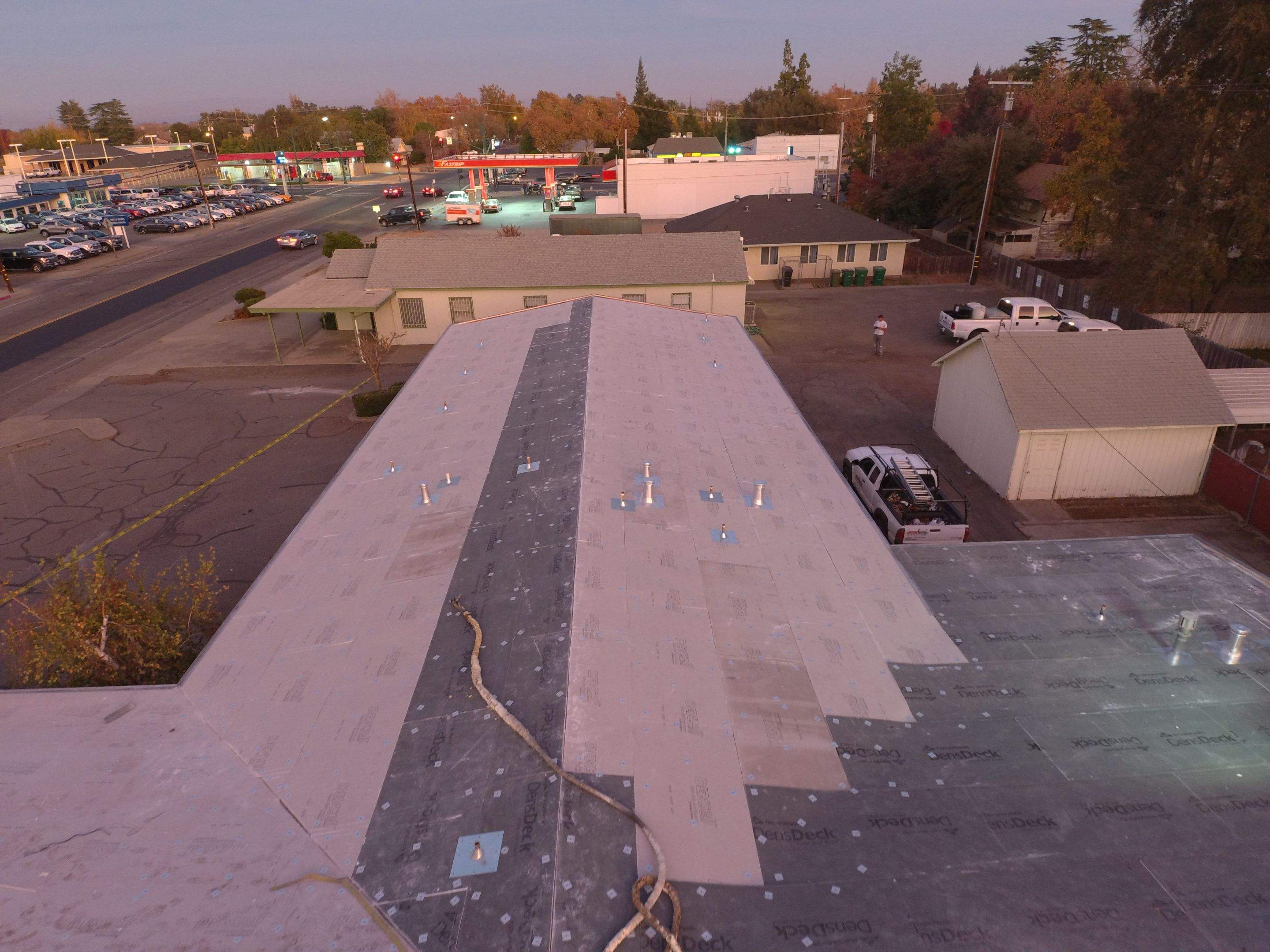Spray foam and coatings using Conklin Benchmark/PUMA XL coatings and spray foam by Straight Edge Roofing Inc