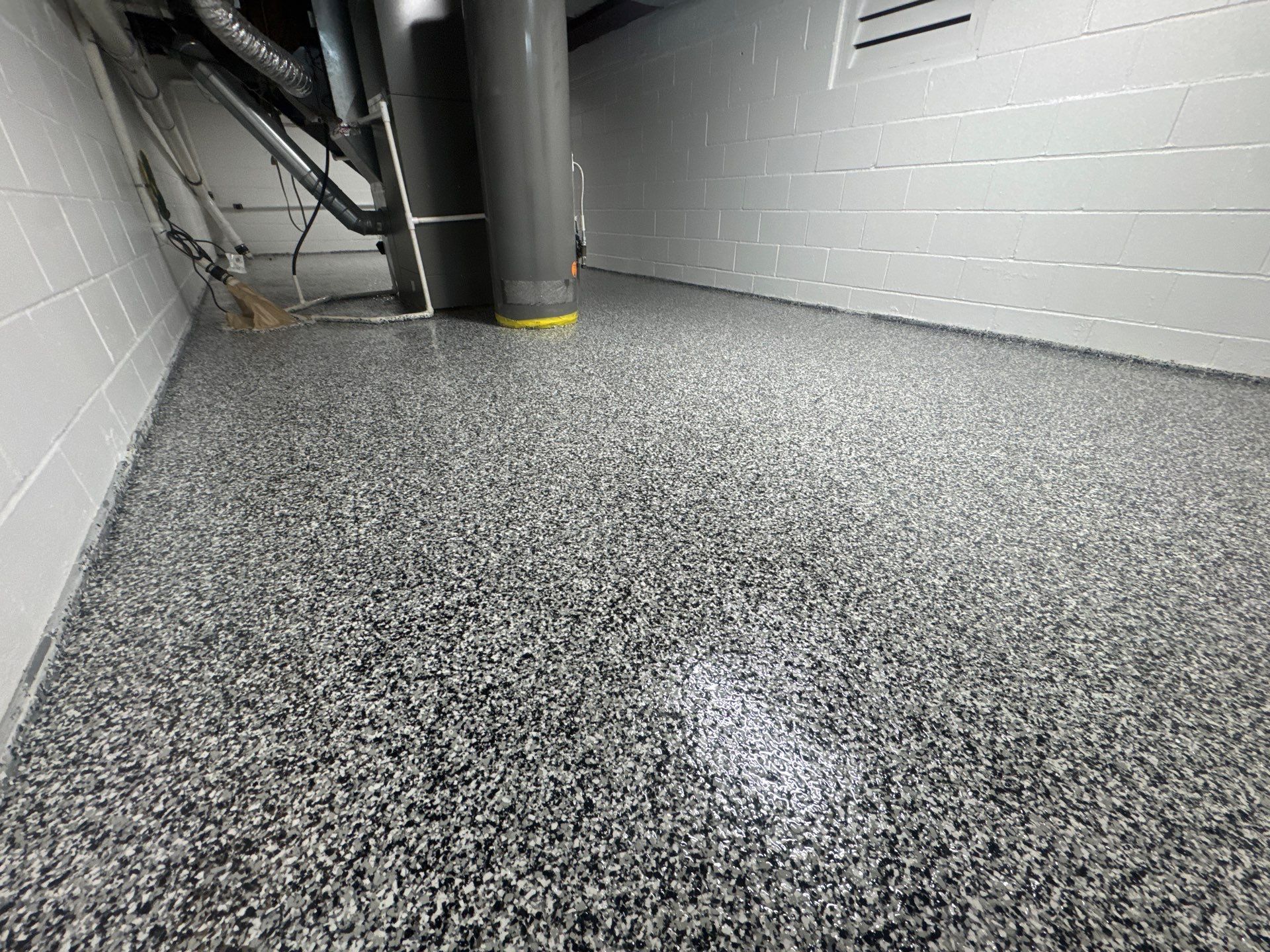 Repaint Walls and Apply Epoxy Flooring by Midwest Paint LLC