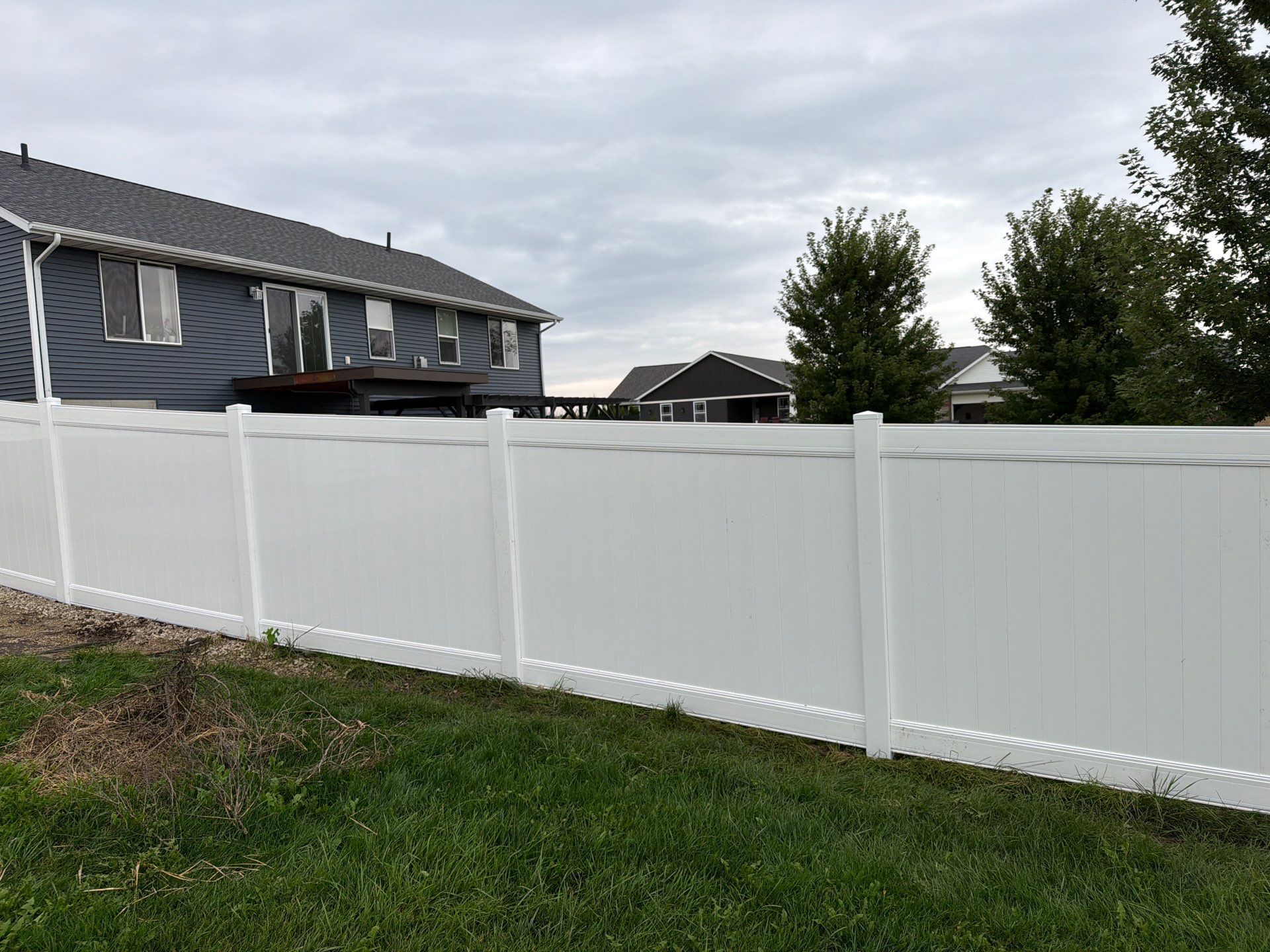 Residential Vinyl Privacy Fence Installation in Urbana by Perfect Picket Fence and Stain