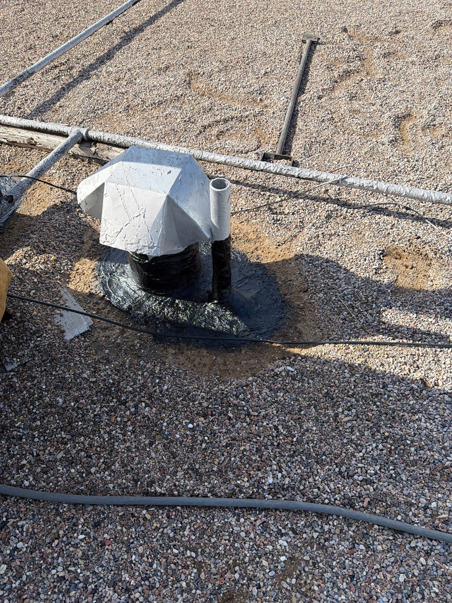 Albuquerque Flat Roof Replacement Using Tan Modified Bitumen Membrane by Doyle Roof Masters Inc