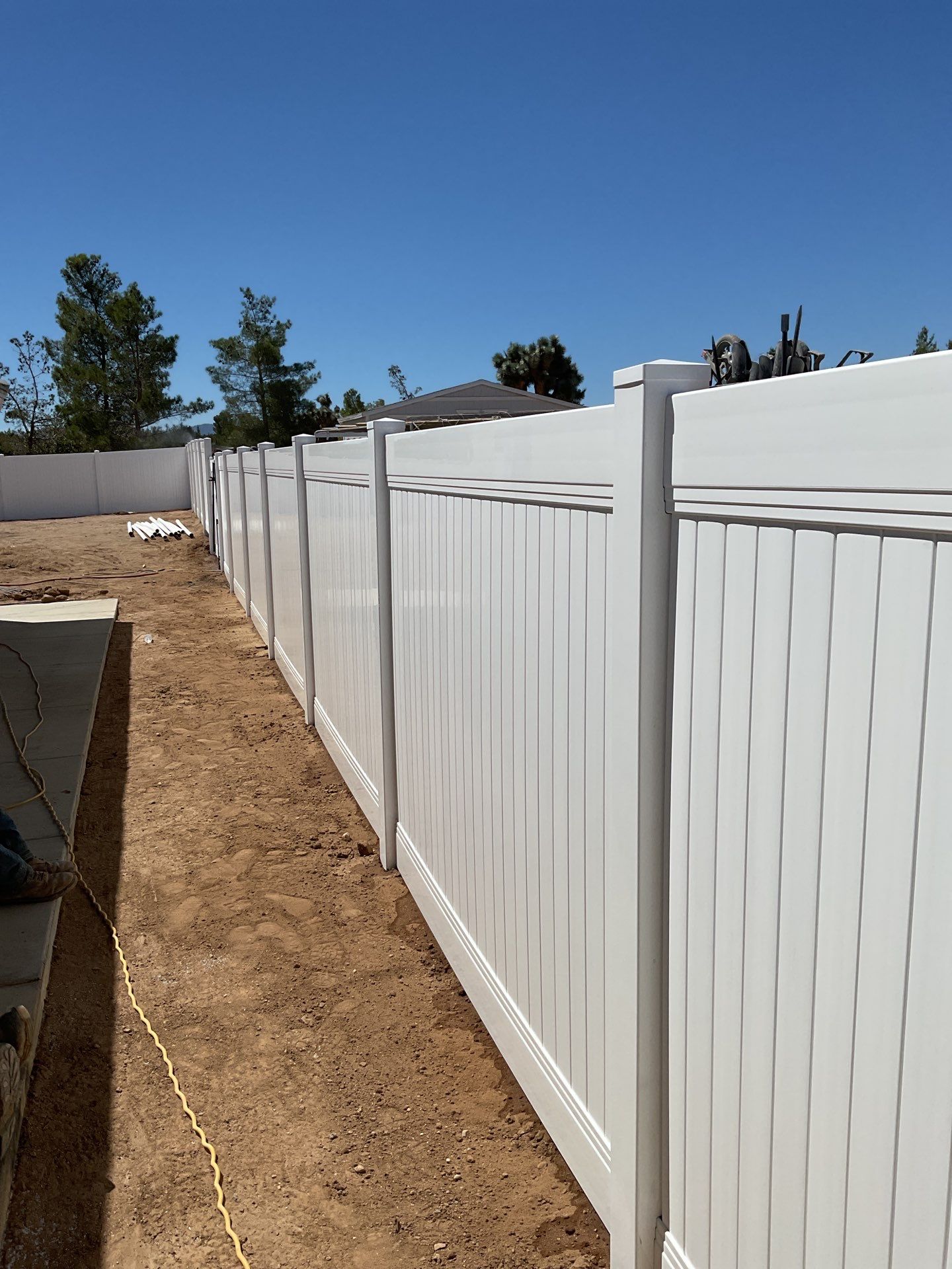 Fence Installation using Vinyl by Fence Guys Inc. 