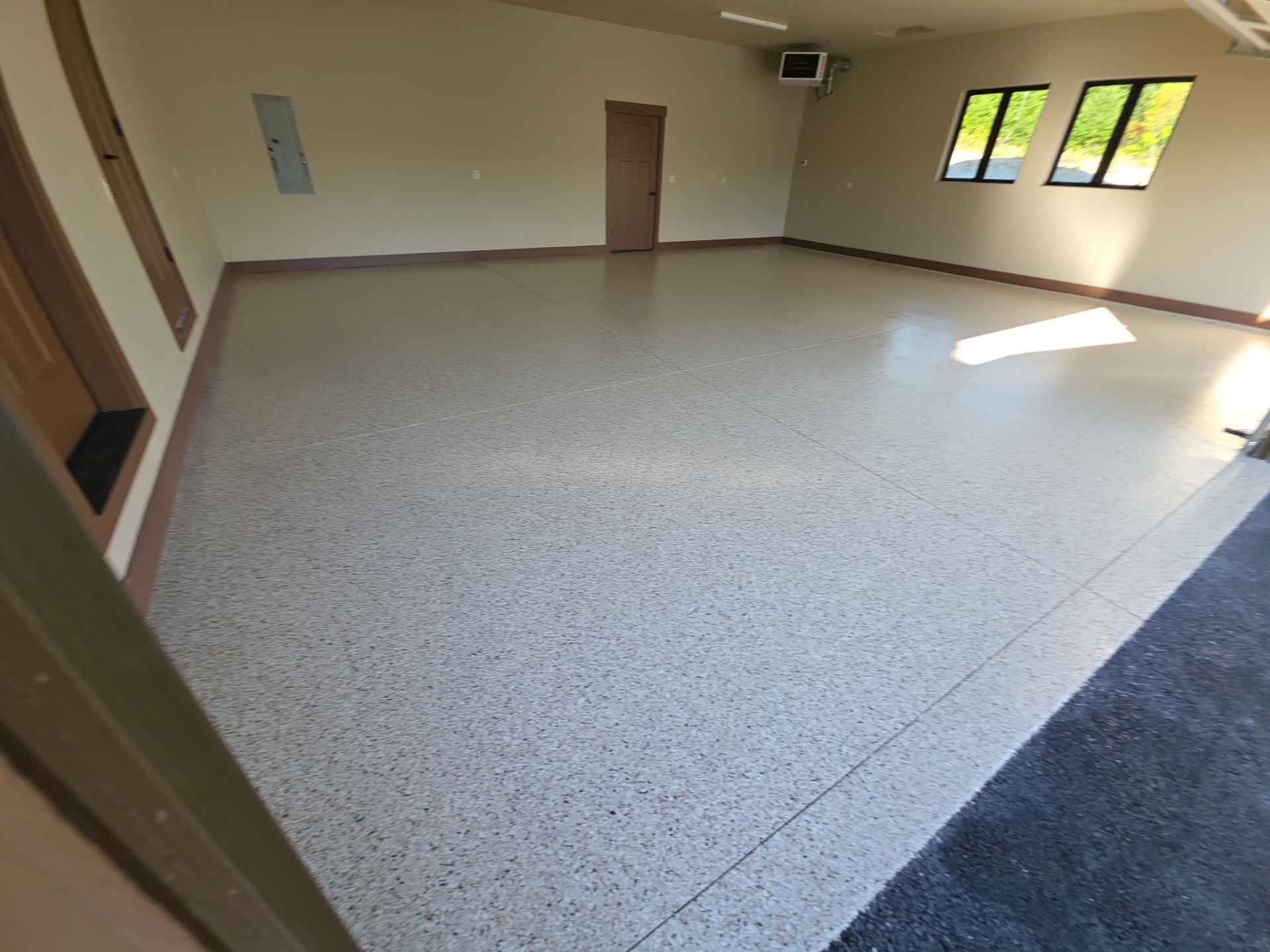 Garage Transformation using Driftwood by Croc Coatings, LLC