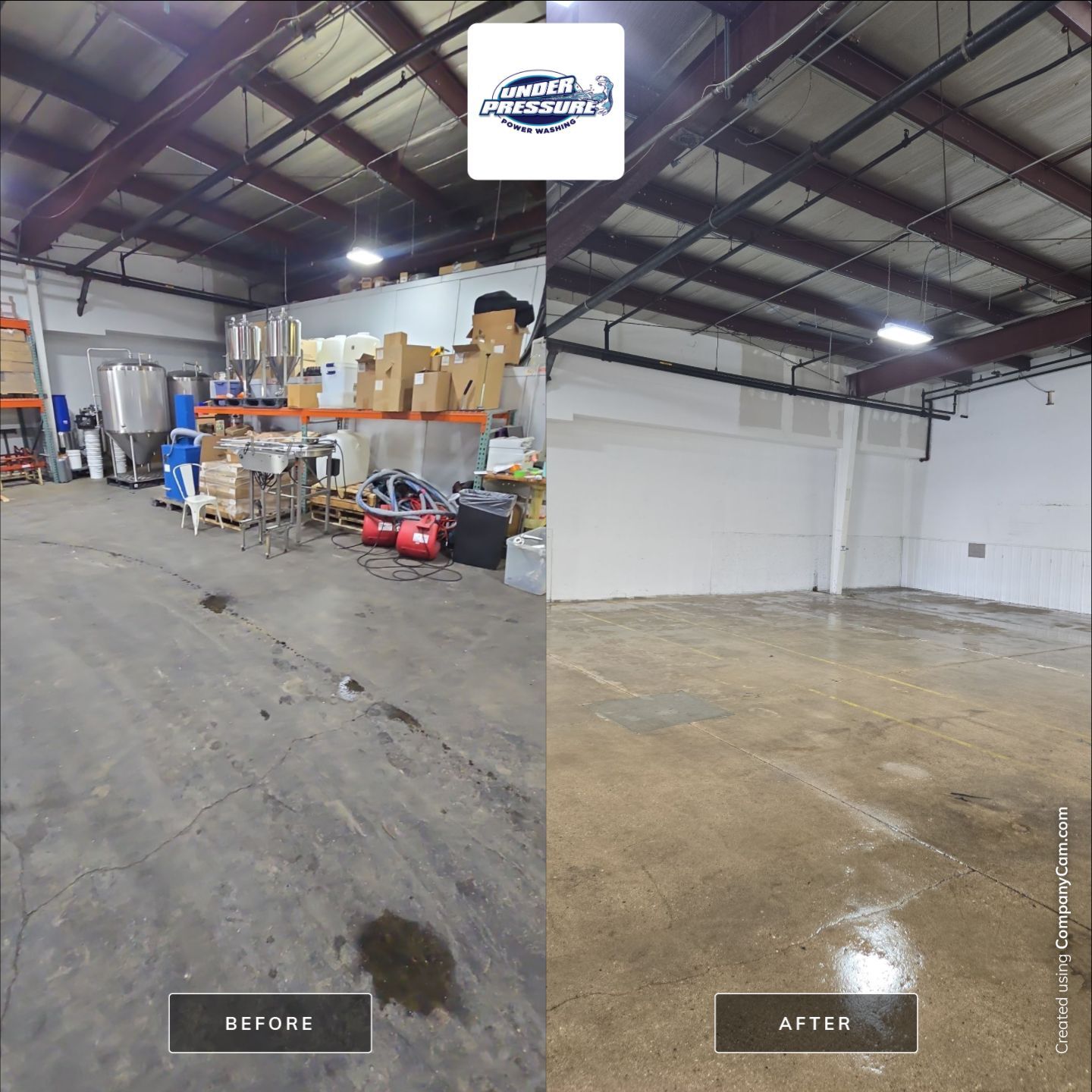 Industrial Concrete Floor Cleaning in Madison by Under Pressure Power Washing