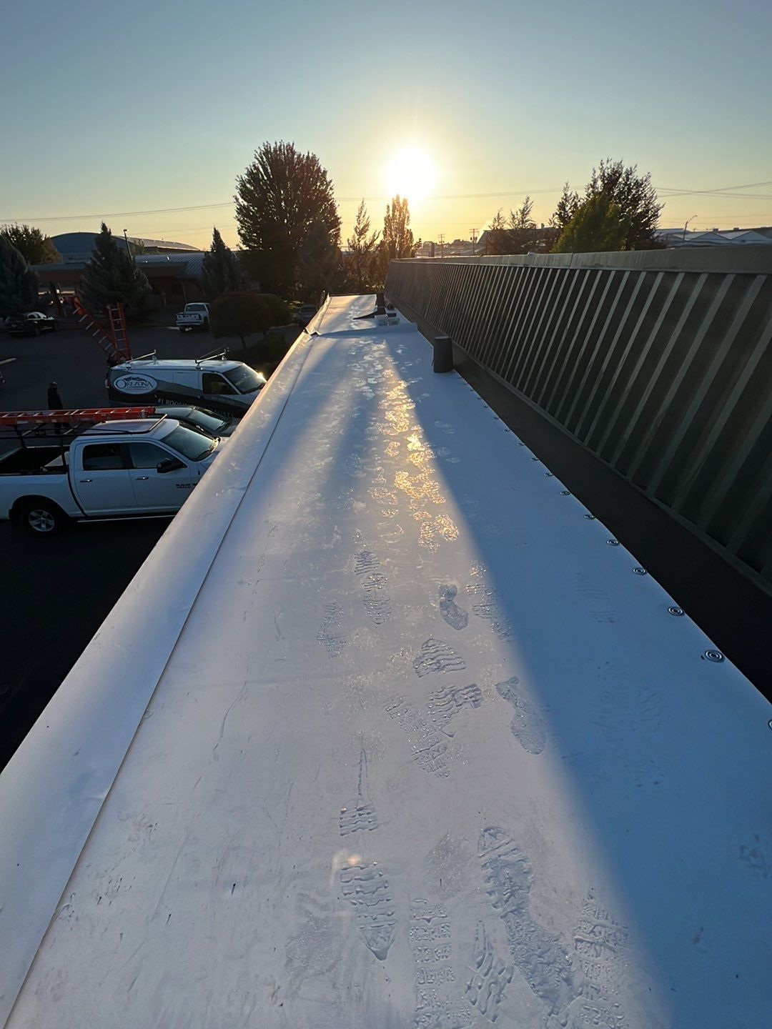 Commercial Roofing Installation using GAF 60Mil TPO  by Orezona Building & Roofing Company, Inc.
