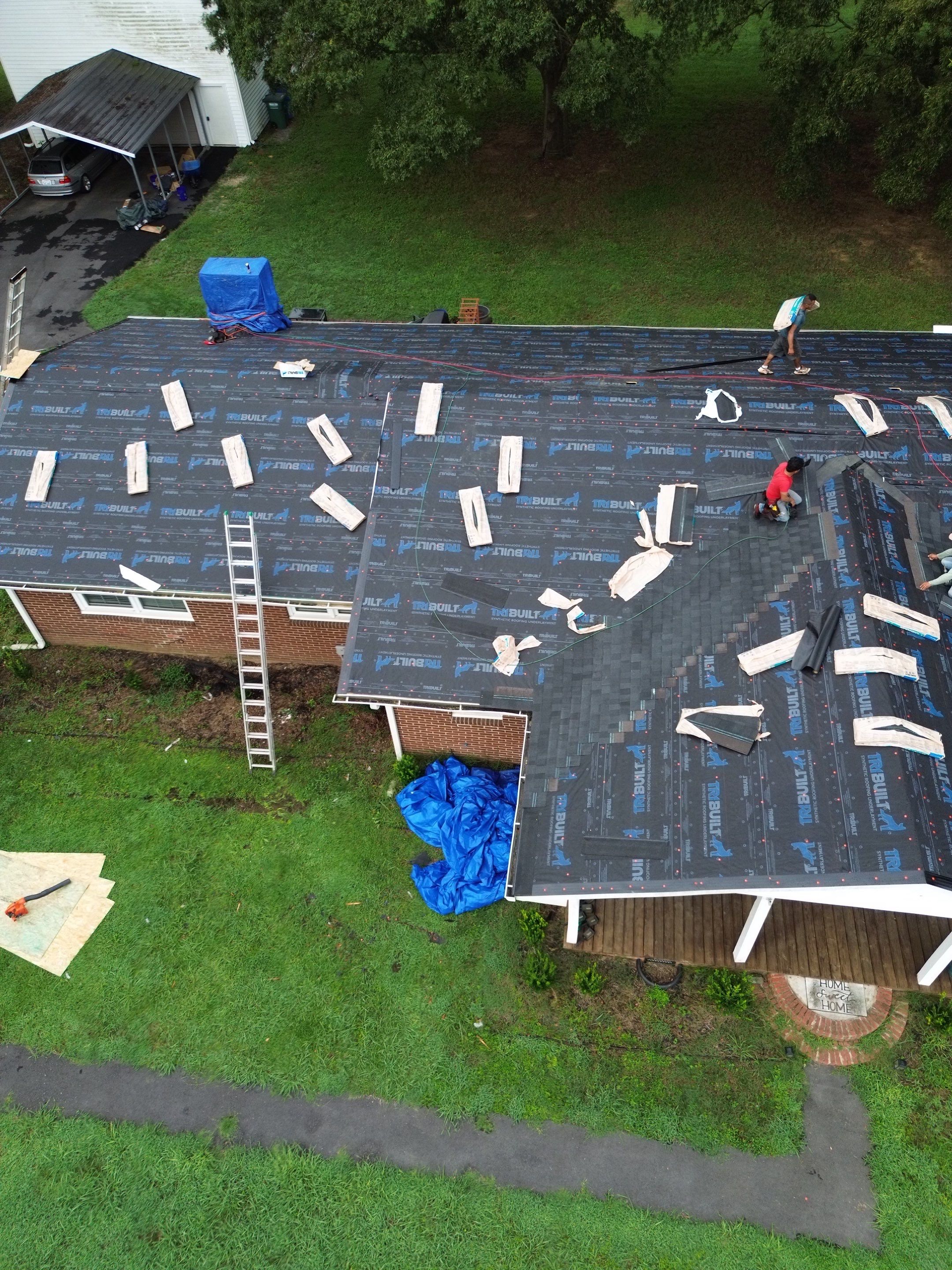 Roof replacement, interior and gutter repair by hail and wind damage by Just Brilliant Restoration JBR