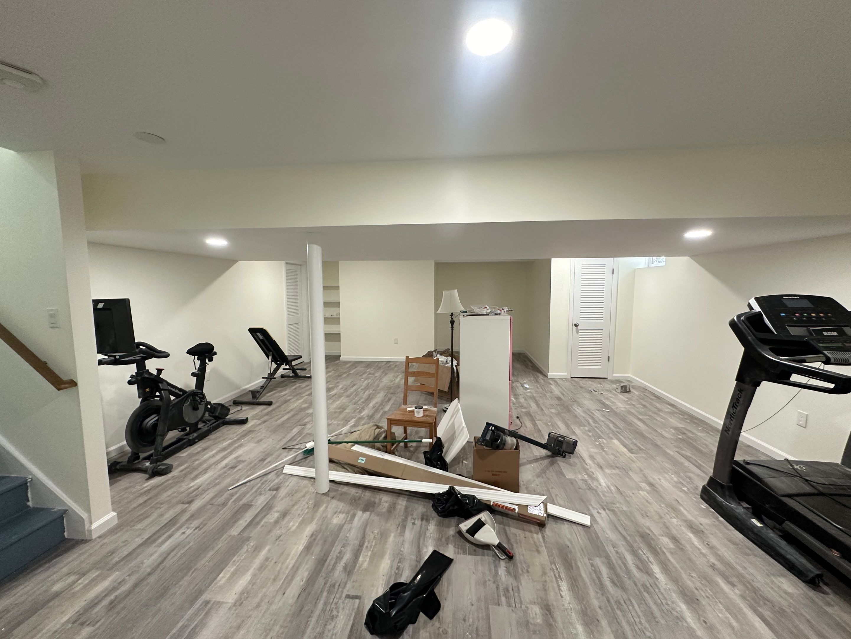 Basement Remodel using Wood by Home Concepts Construction