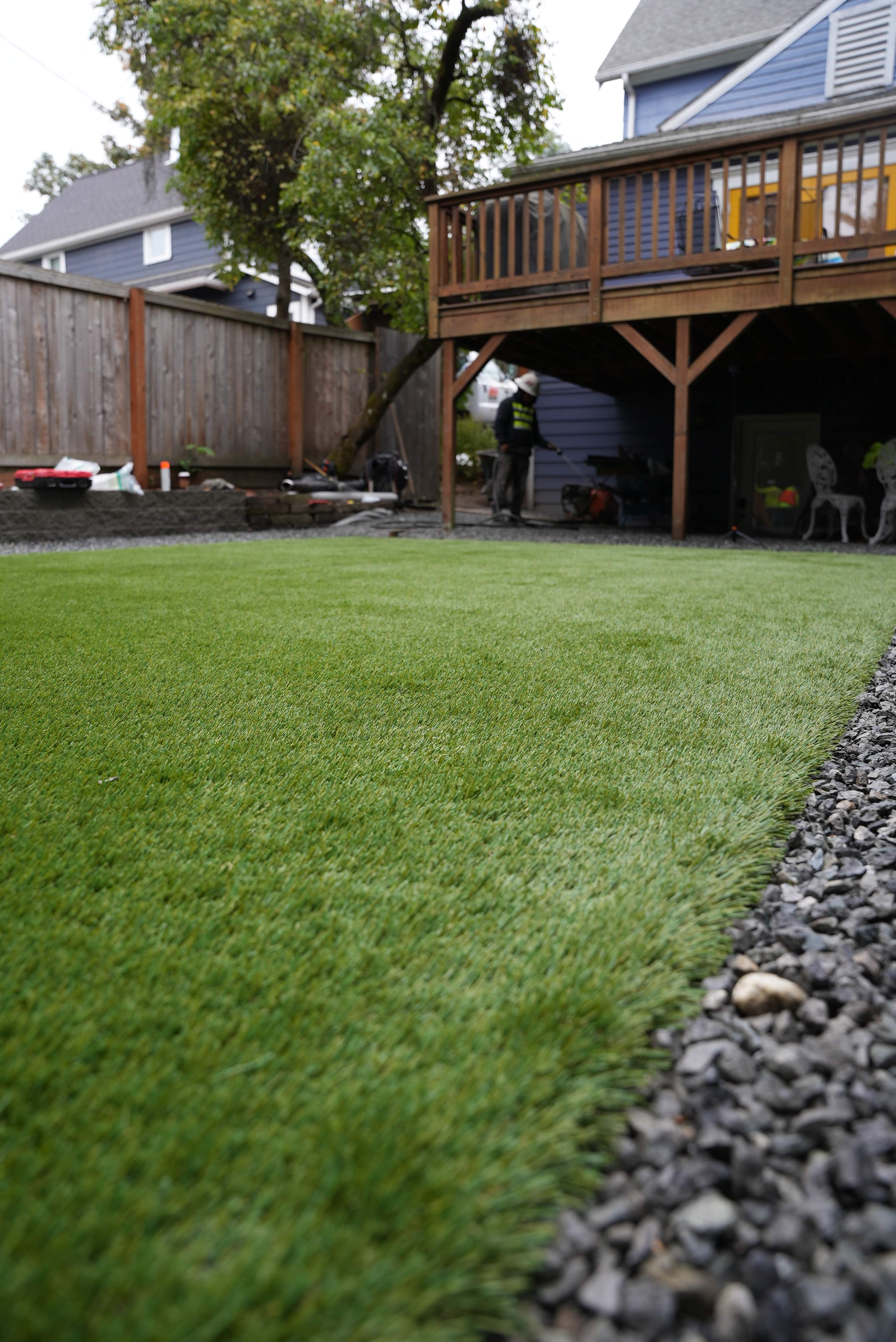 Turf Installation, Retaining Wall & Concrete Walkway | Seattle  by Jireh Asphalt & Concrete Inc 
