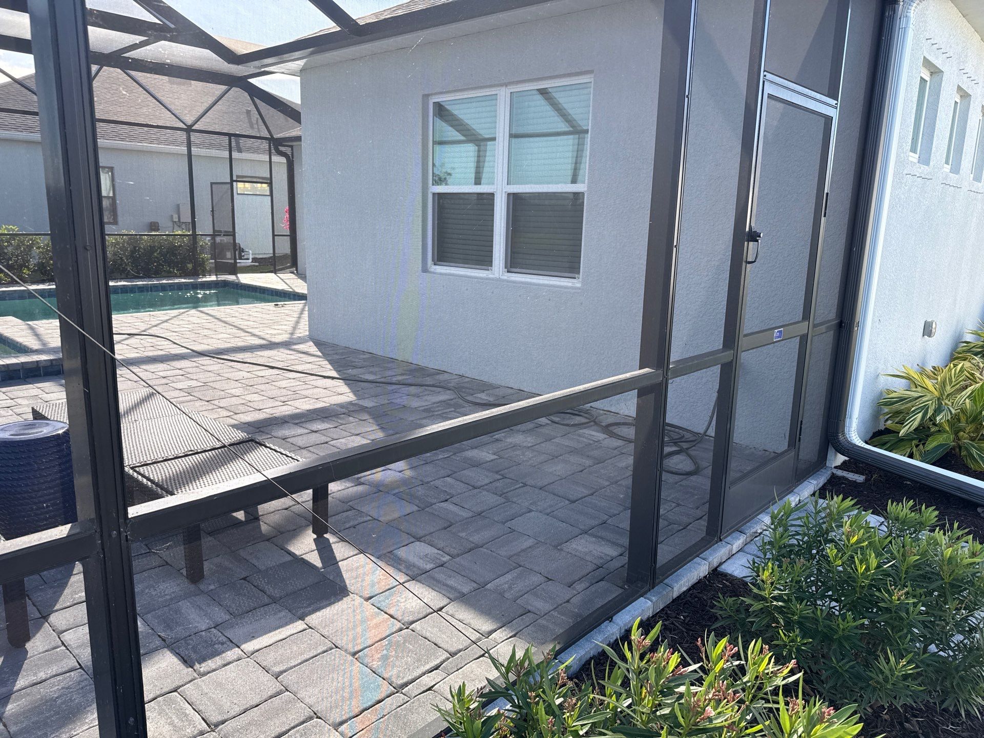 Pool Cage Screen Enclosure Cleaning in Canoe Creek – Parrish, FL by Sunshine AquaWash