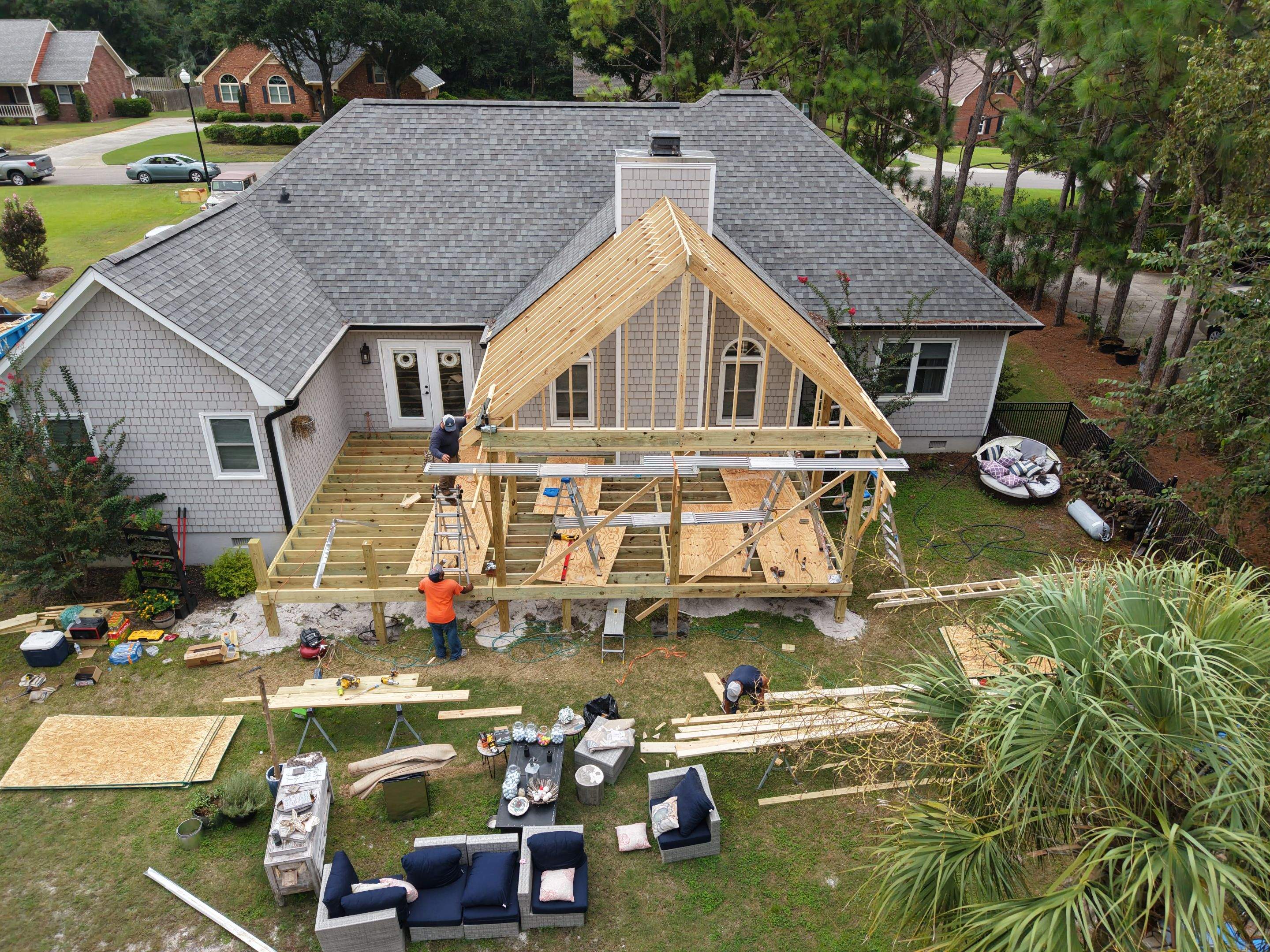 Back Porch Addition in Beau Rivage  by RGR Construction and Roofing, LLC