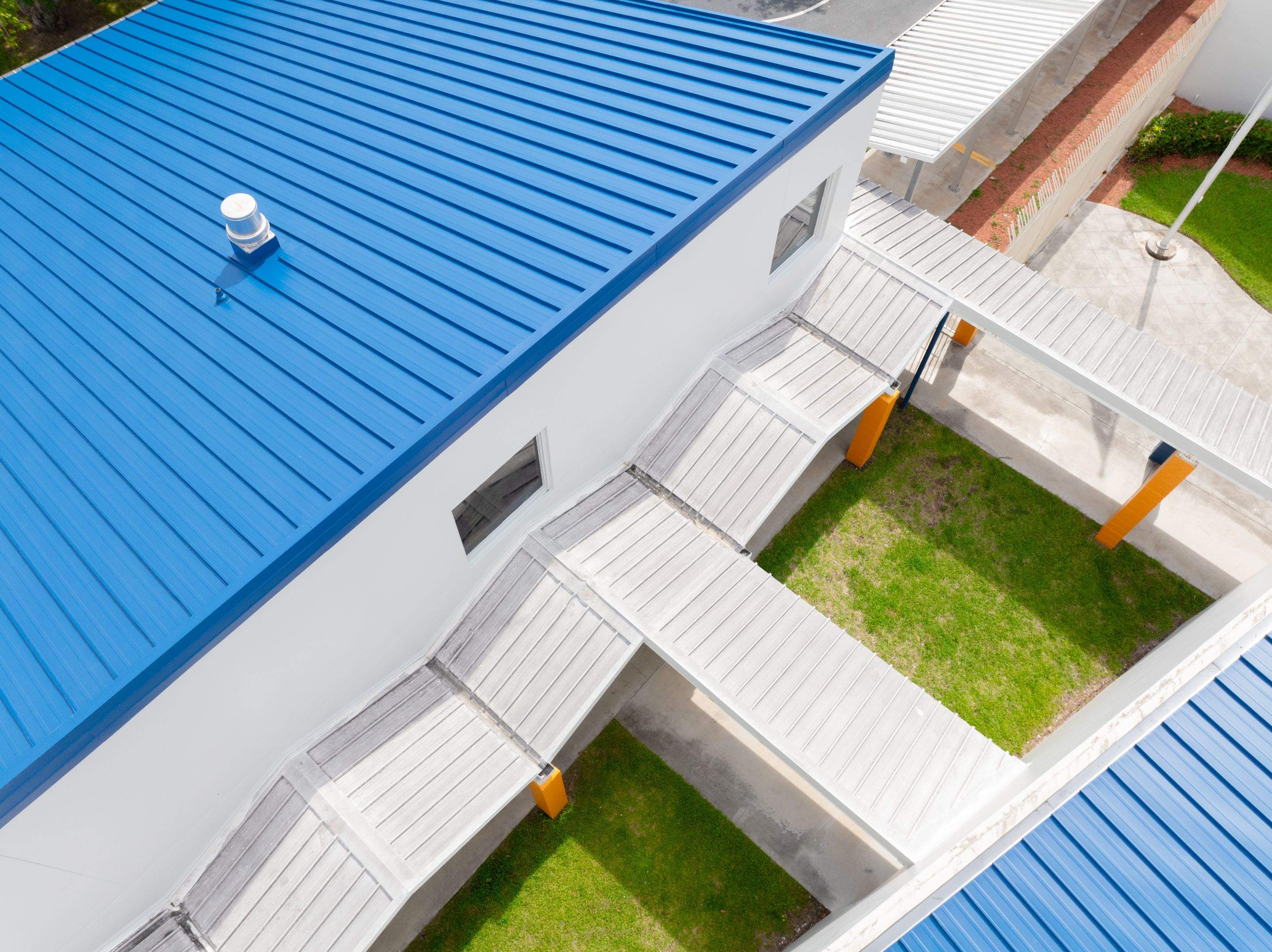 24ga 1.5" Mechanical Seam Slate Blue by Total Roofing System The Metal Roof Experts