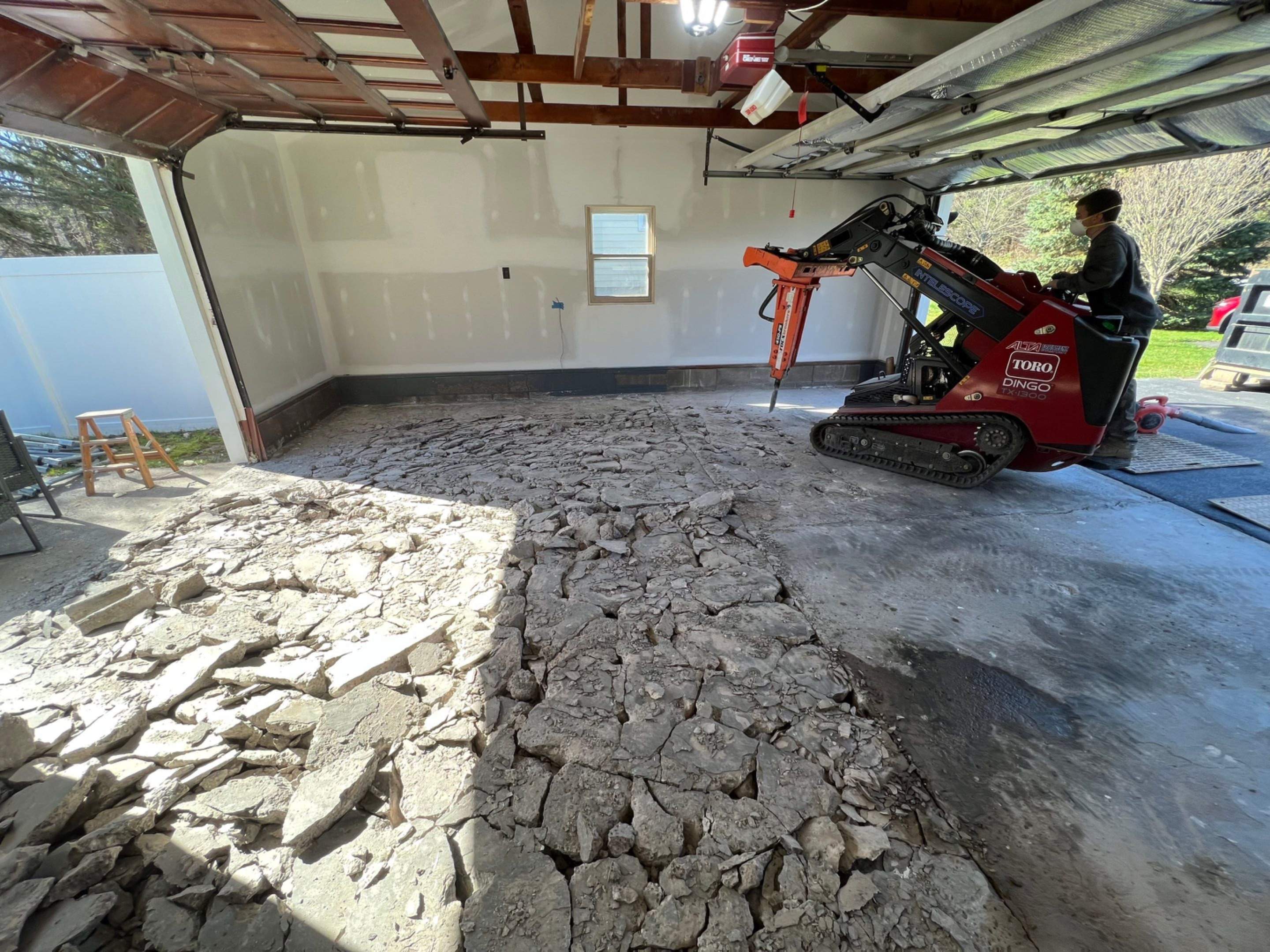 Concrete Garage Floor Replacement by NG Masonry & Construction LLC