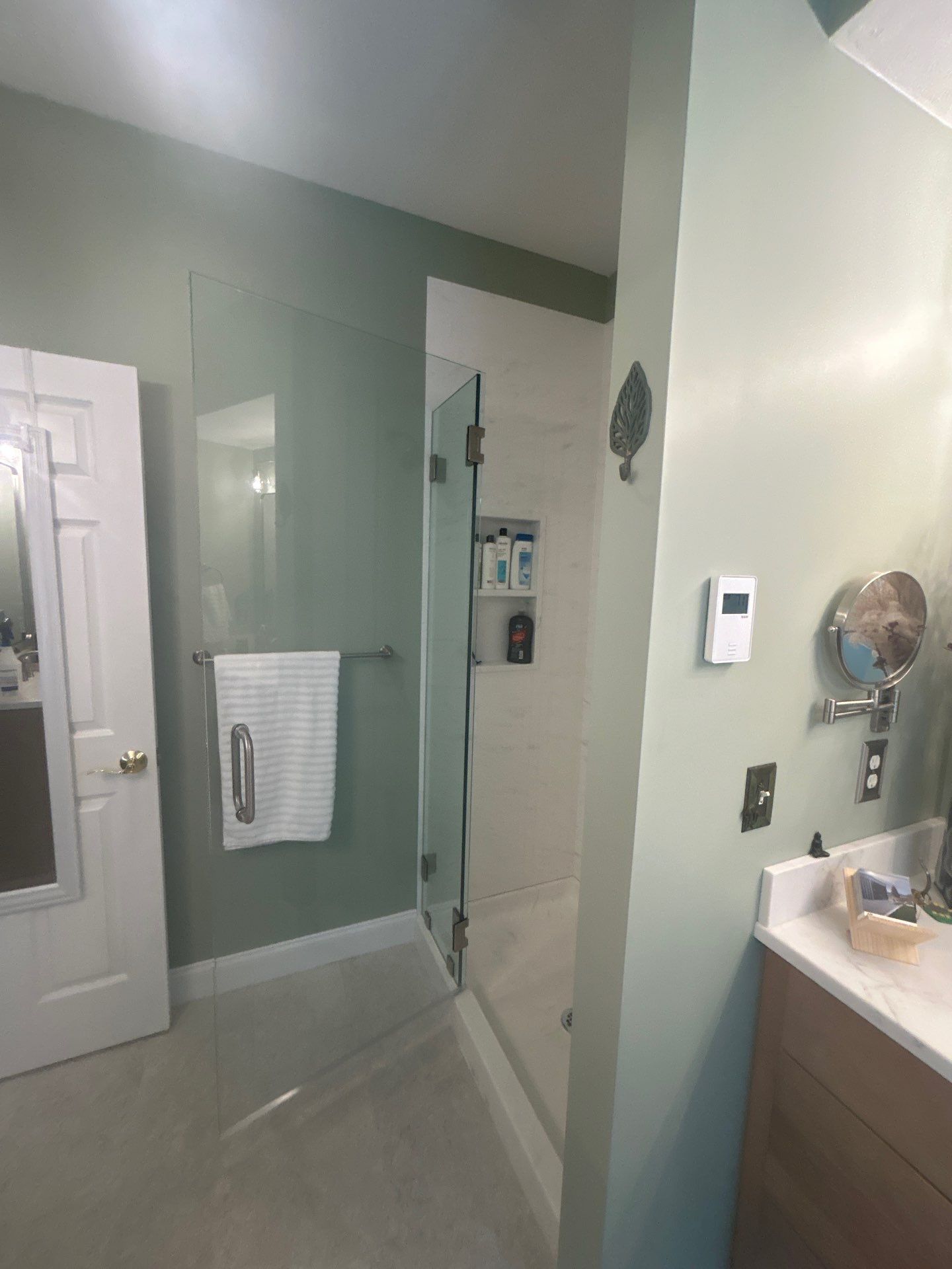 Bathroom Upgraded with Tempered Shower Glass by Cheshire Glass Company