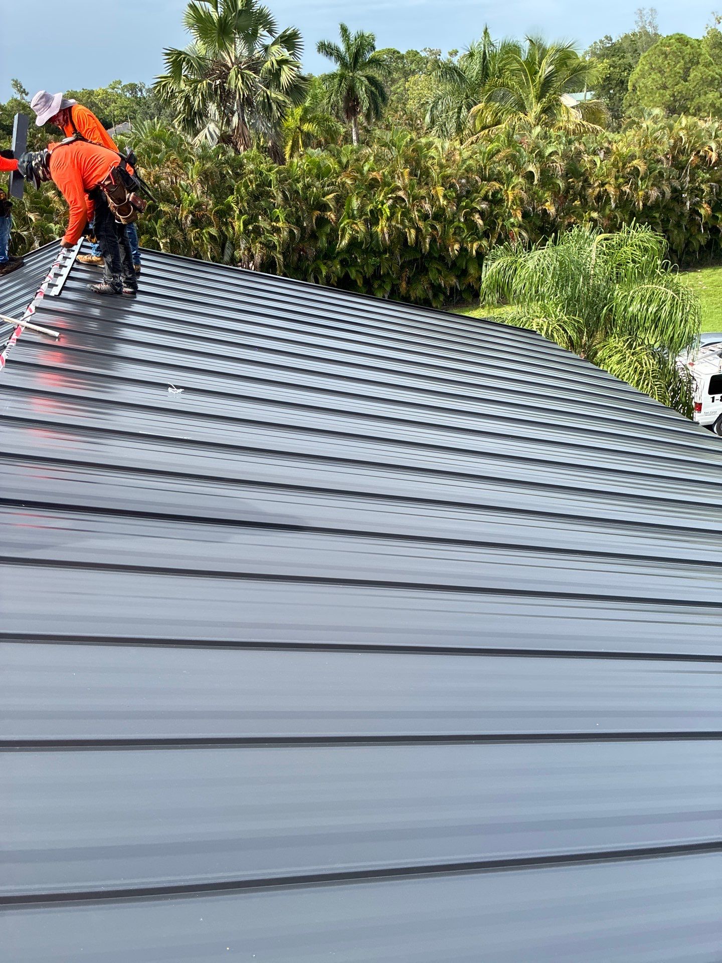 24ga 1" Nail-Strip Matte Black by Total Roofing System The Metal Roof Experts